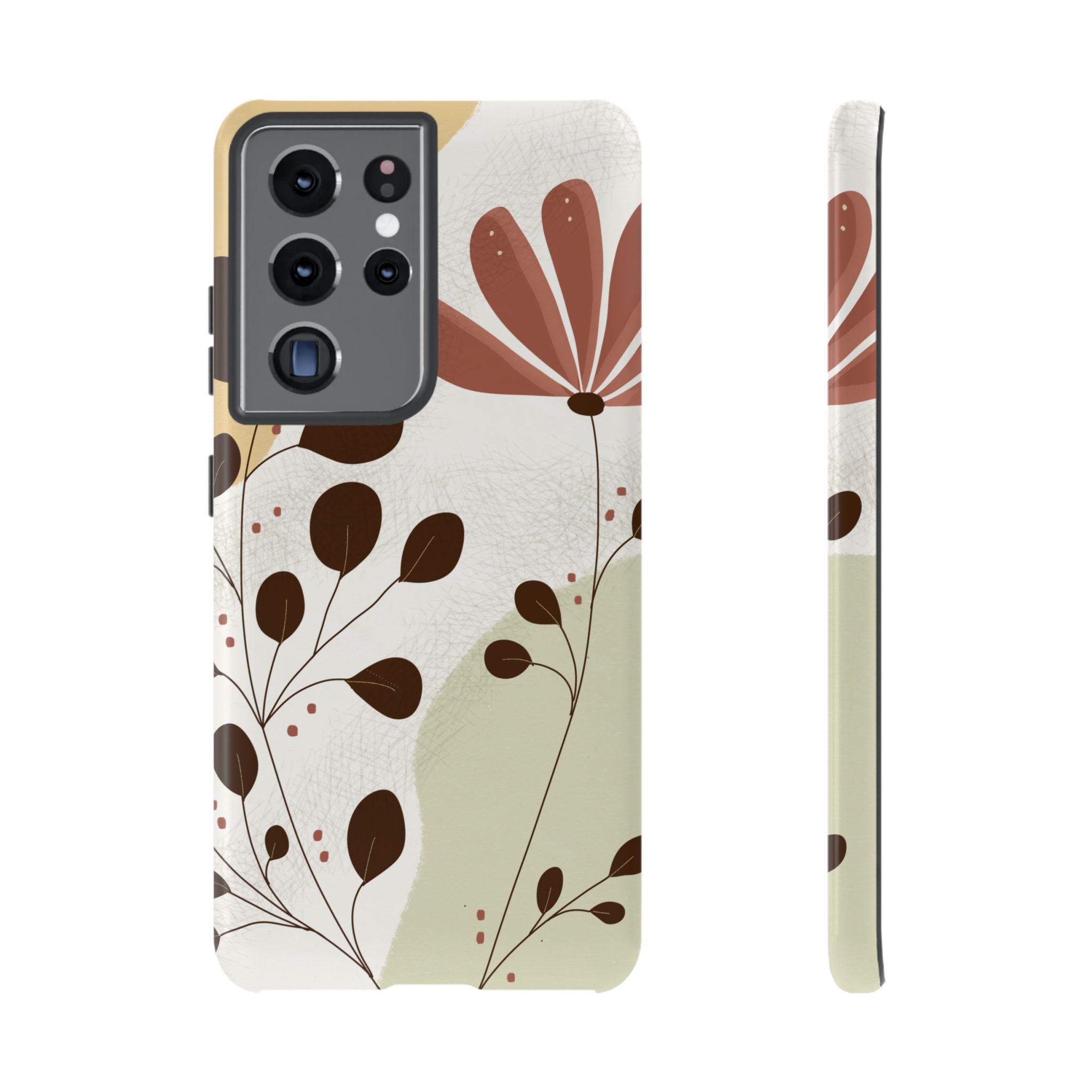 Floral Phone Case - Stylish Tough Cases for Women, Trendy Phone Cover, Gift for Her, Birthday Present, Everyday Use