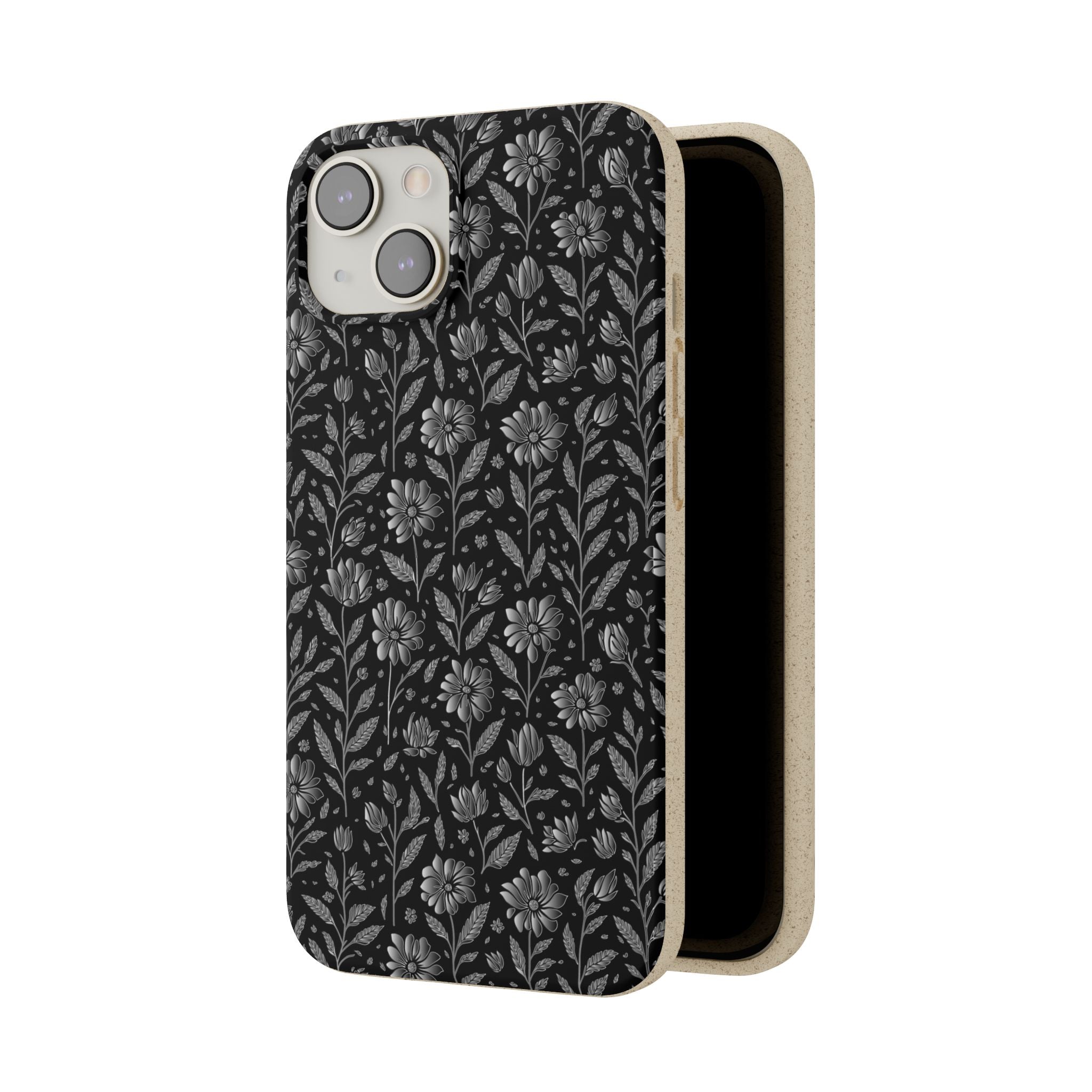 Eco-Friendly Floral Phone Case, Biodegradable iPhone Case, Sustainable Fashion Accessory, Nature Lover Gift, Eco-Conscious Phone Cover