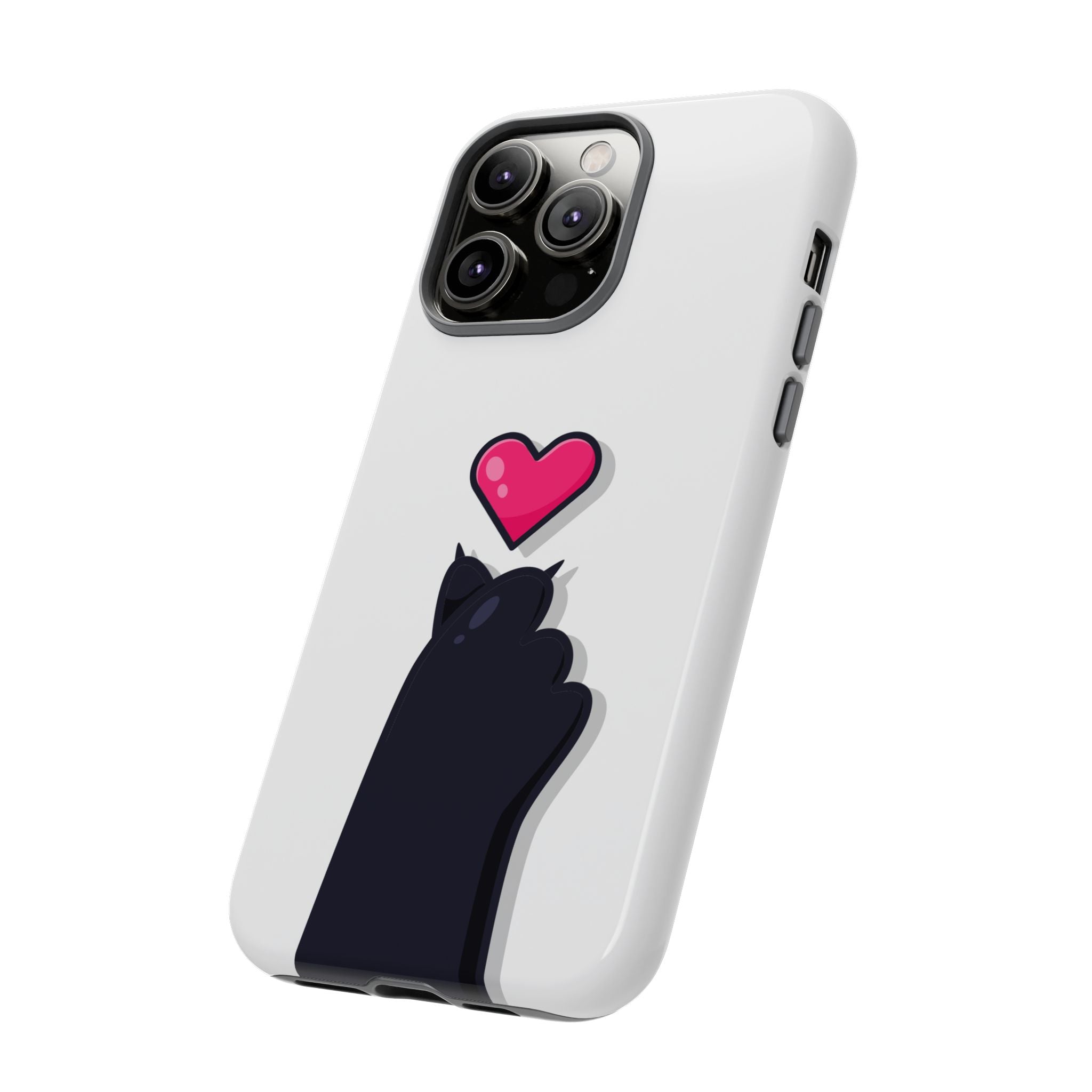 Cute Cat Love Phone Case, Tough Cell Phone Cover, Animal Lover Gifts, Pet Parent Accessories, Valentine's Day Essentials