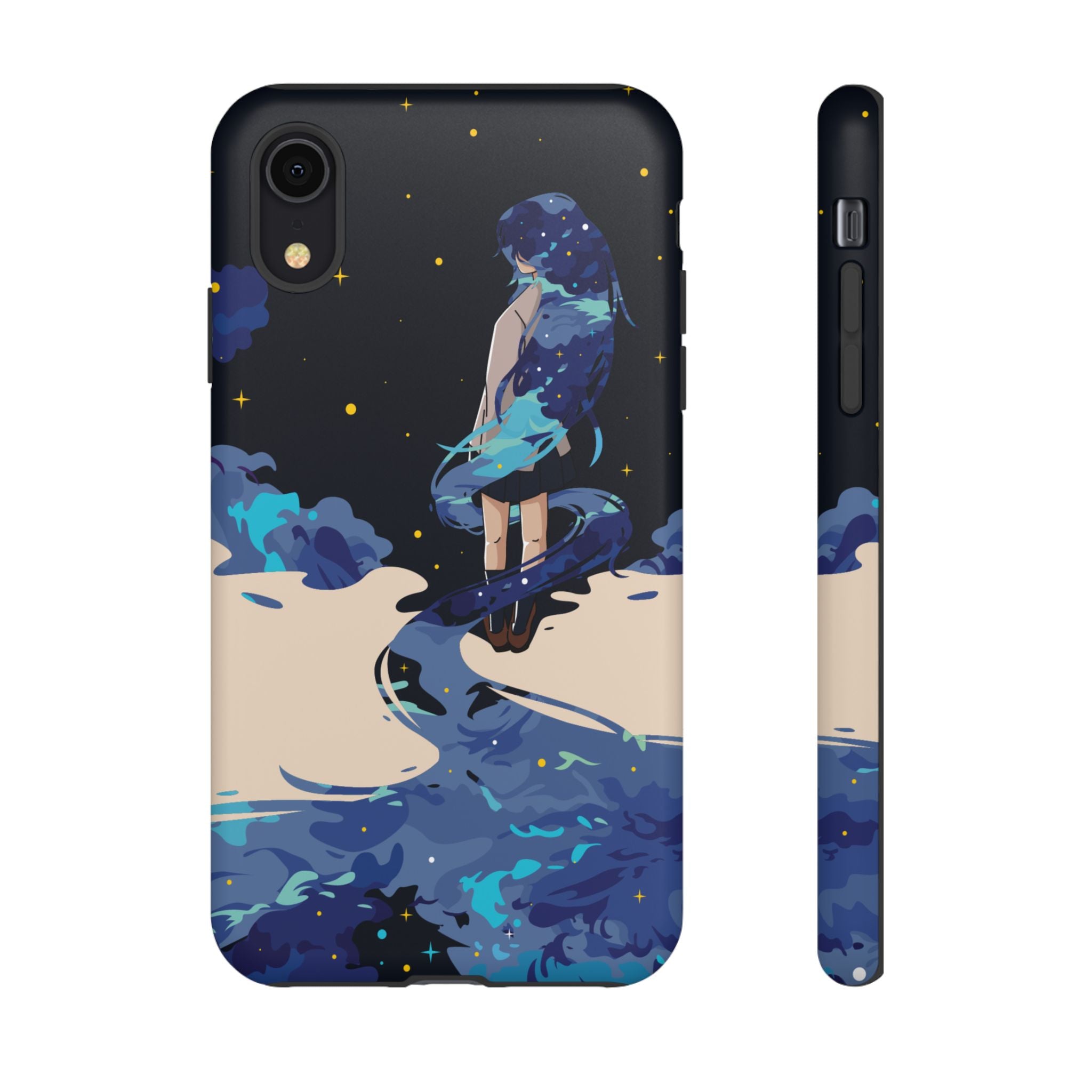 Galaxy-Inspired Phone Case, Celestial Design, Tough Phone Cover, Gift for Space Lovers, Artsy Accessories, Unique Merchandise
