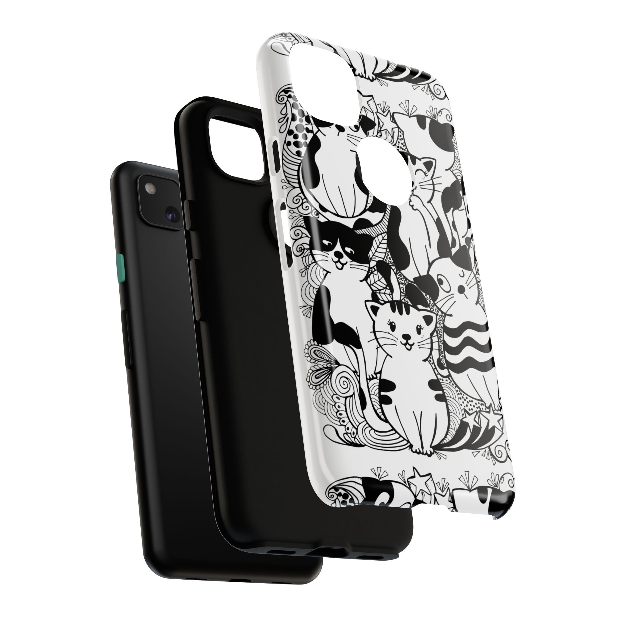 Cat-Themed Phone Case, Cute Cat Art, Pet Lover Gift, Birthday Present, Unique Cat Decor, Fun Tech Accessories, Animal Lover Case