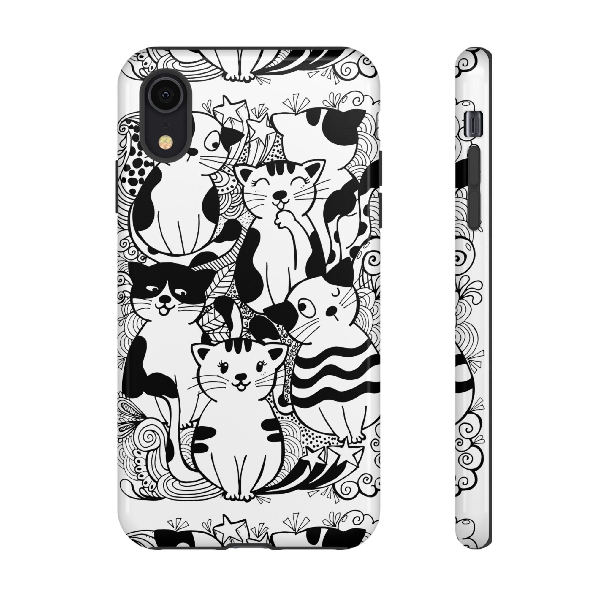 Cat-Themed Phone Case, Cute Cat Art, Pet Lover Gift, Birthday Present, Unique Cat Decor, Fun Tech Accessories, Animal Lover Case
