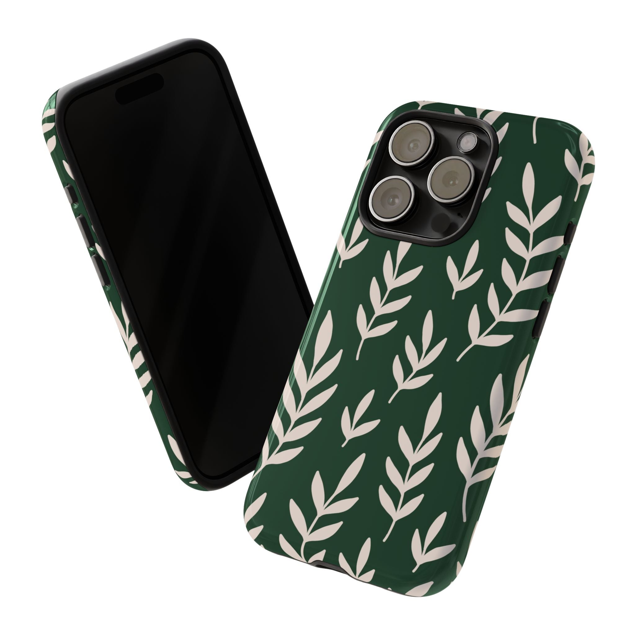 Leafy Phone Case, Tough Cases for Nature Lovers, Green Leaf Design, Eco-Friendly, Stylish Mobile Cover, Gift for Her