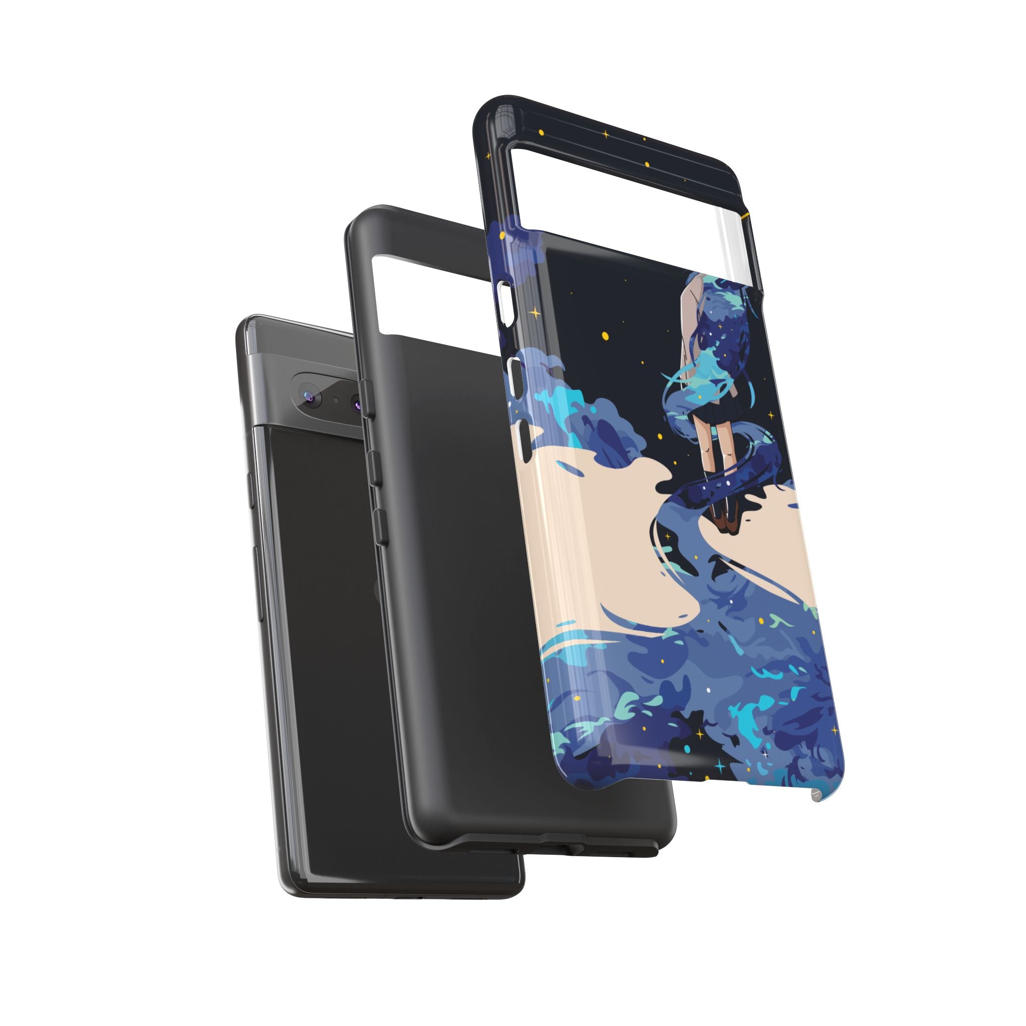 Galaxy-Inspired Phone Case, Celestial Design, Tough Phone Cover, Gift for Space Lovers, Artsy Accessories, Unique Merchandise
