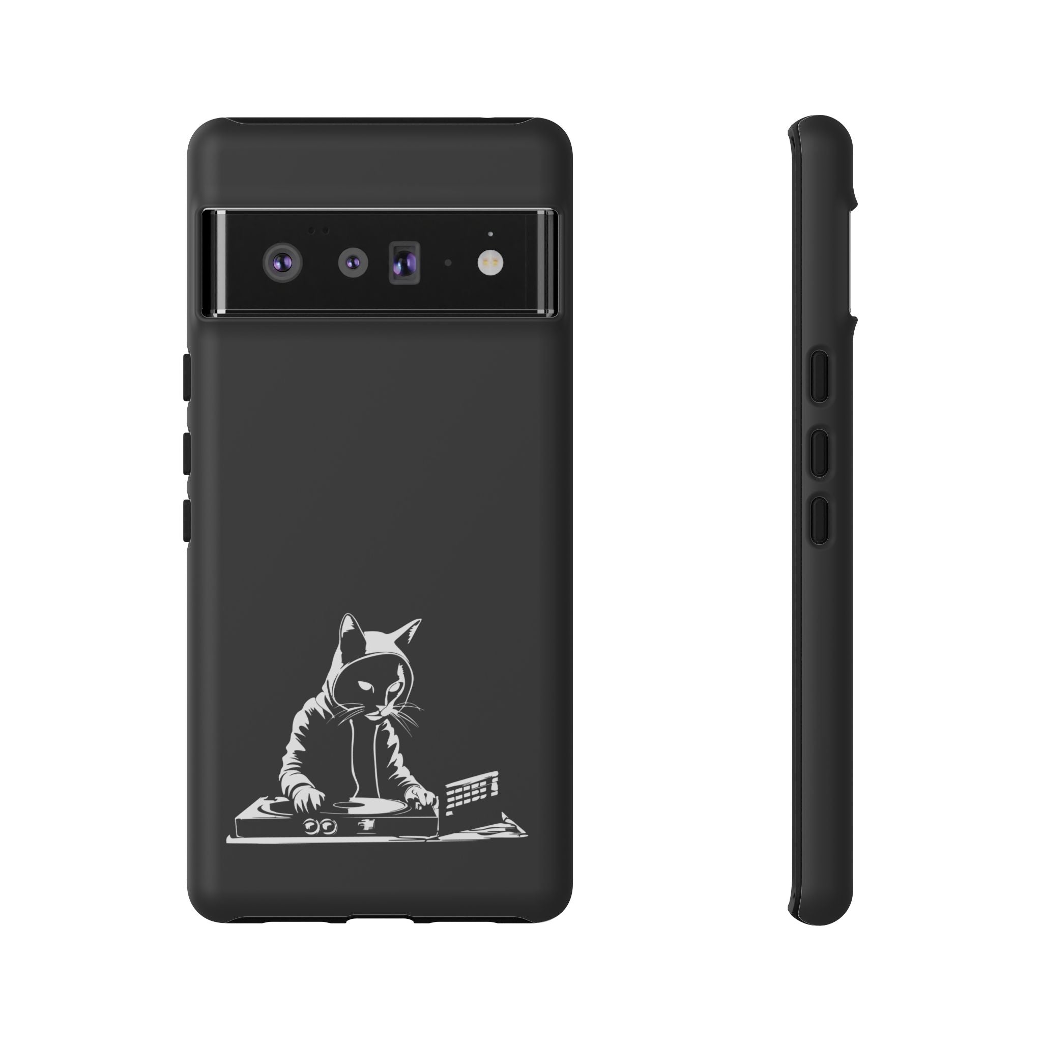 Cat DJ Phone Case | Stylish Tough Cases for Music Lovers, Gift for Cat Owners, Unique Phone Accessory, Cool Tech Gear