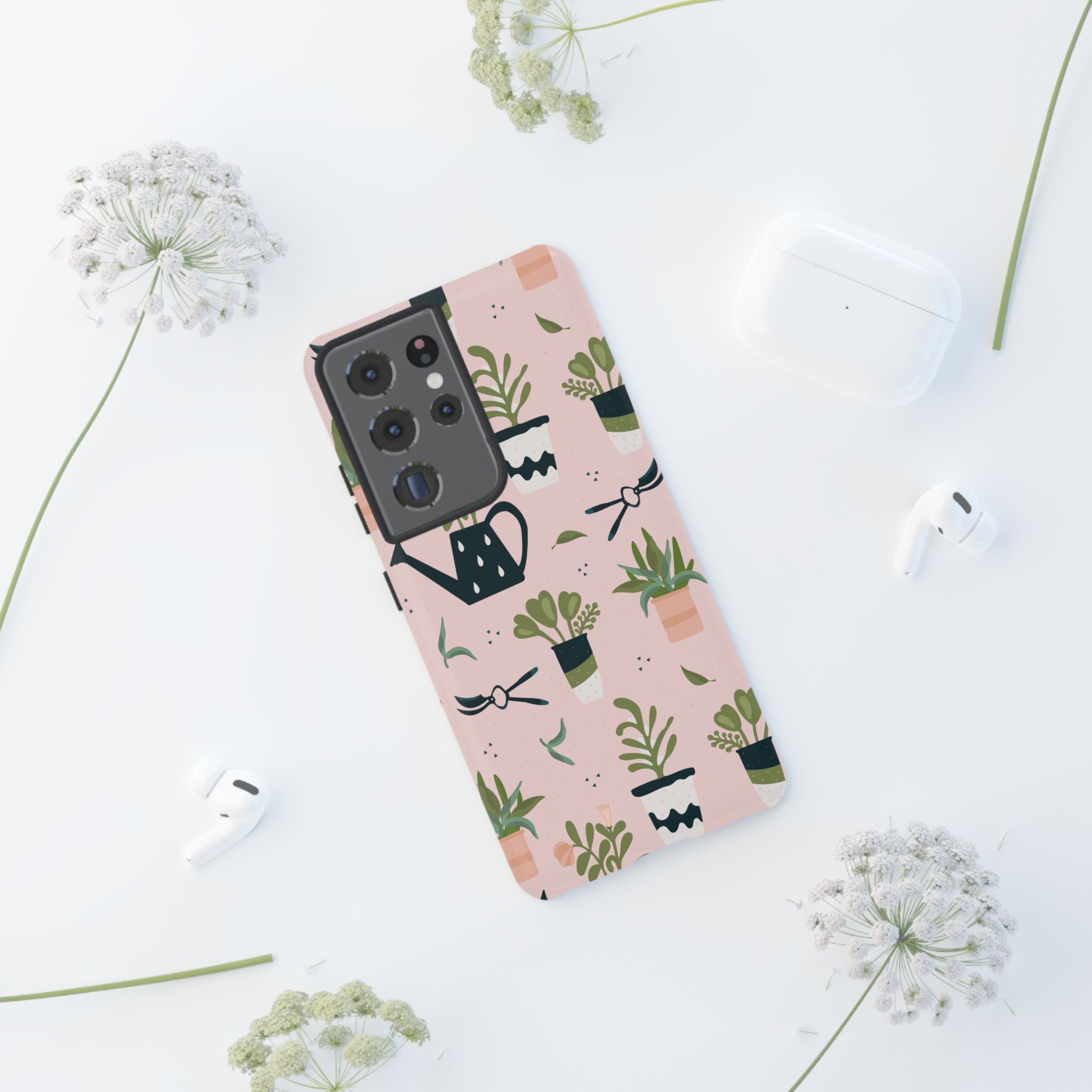Floral Phone Case, Cute Plant Lover Case, Gift for Gardeners, Phone Cover, Green Thumb Accessories, Mother's Day Gift