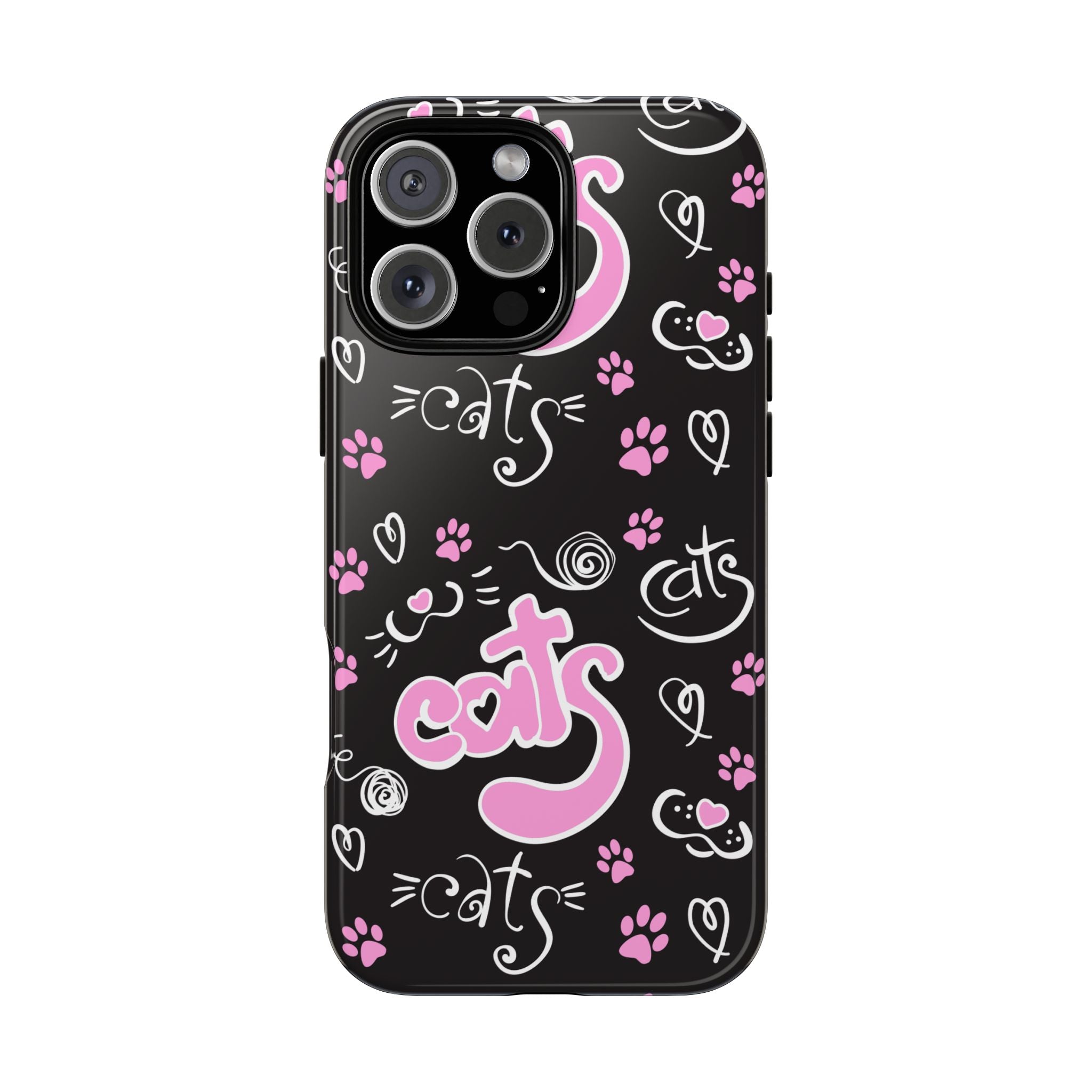 Cute Cat Print Phone Cases, Tough Cases for Cat Lovers, Pet Phone Cover, Gift for Cat Moms, Stylish Phone Accessories