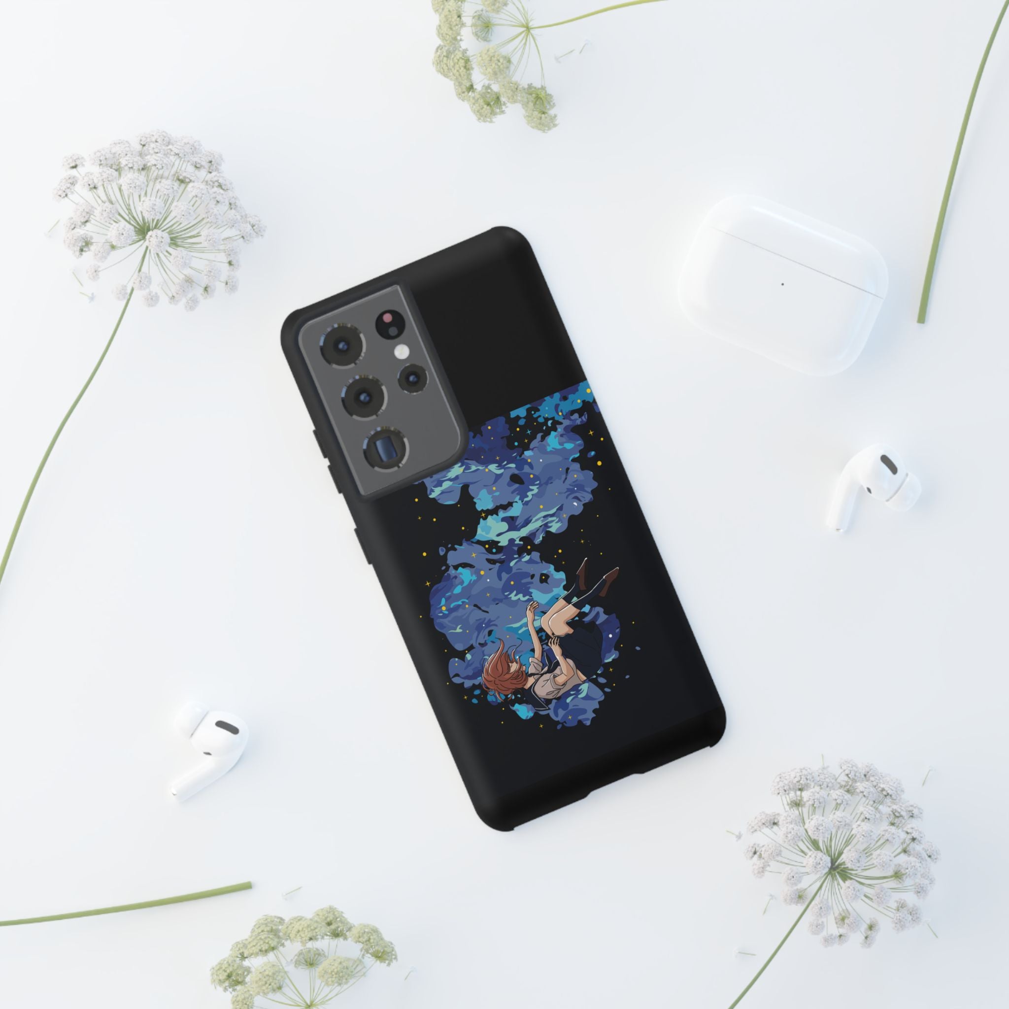 Tough Cases Phone Case - Artistic Galaxy Design, Cute Sleeve for Teens, Gift for Students, Unique Mobile Accessory, Trendy Tech Protection