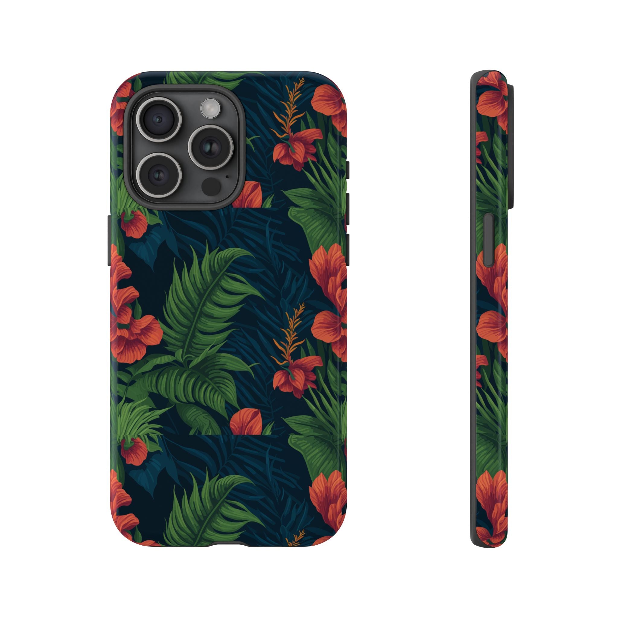 Tropical Phone Case with Floral Design, Eco-Friendly Protection for Summer Vibes, Ideal Gift for Nature Lovers, Vibrant Background
