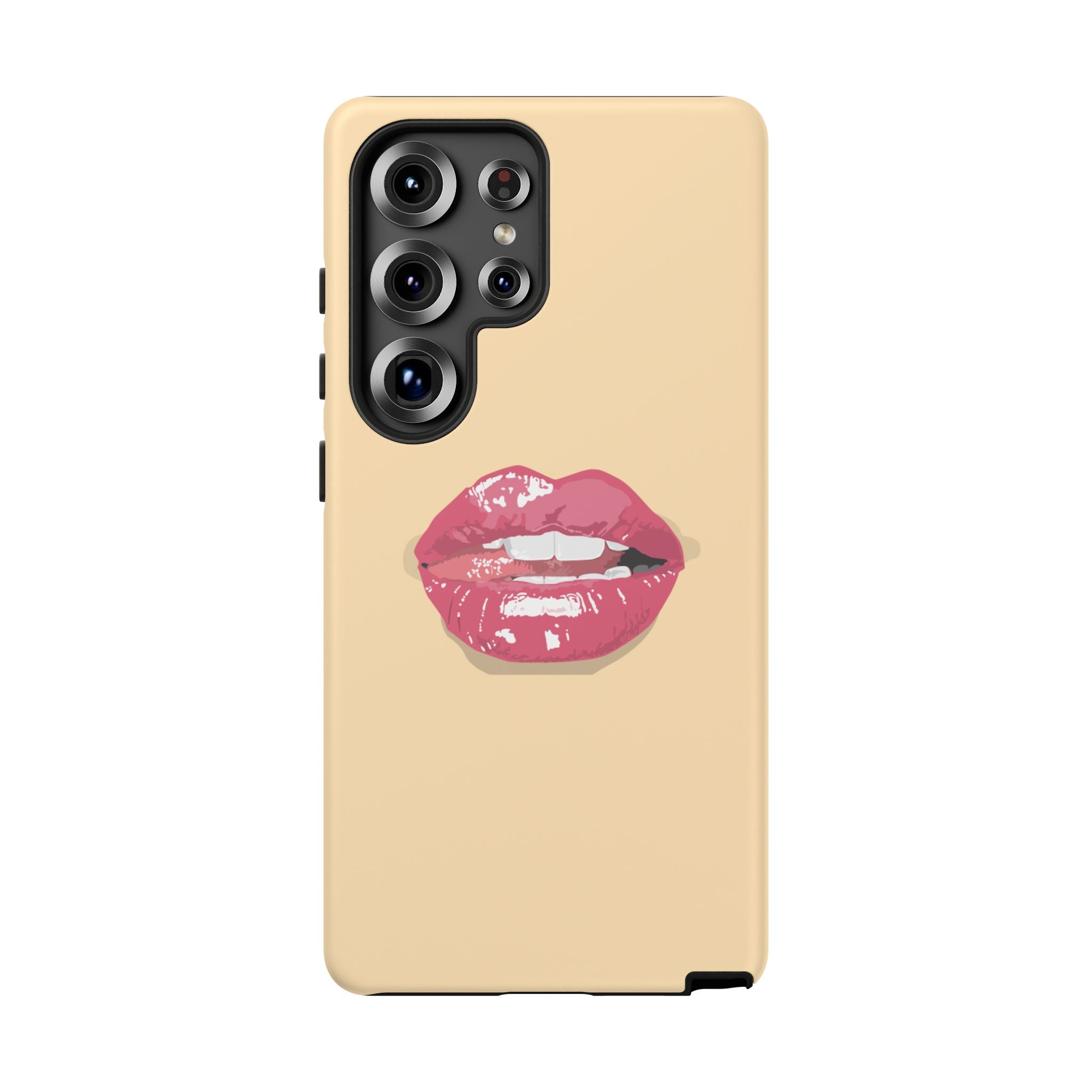 Stylish Phone Case with Lip Print, Trendy Mobile Cover, Fashion Accessory, Gift for Her, Cute Cell Phone Case