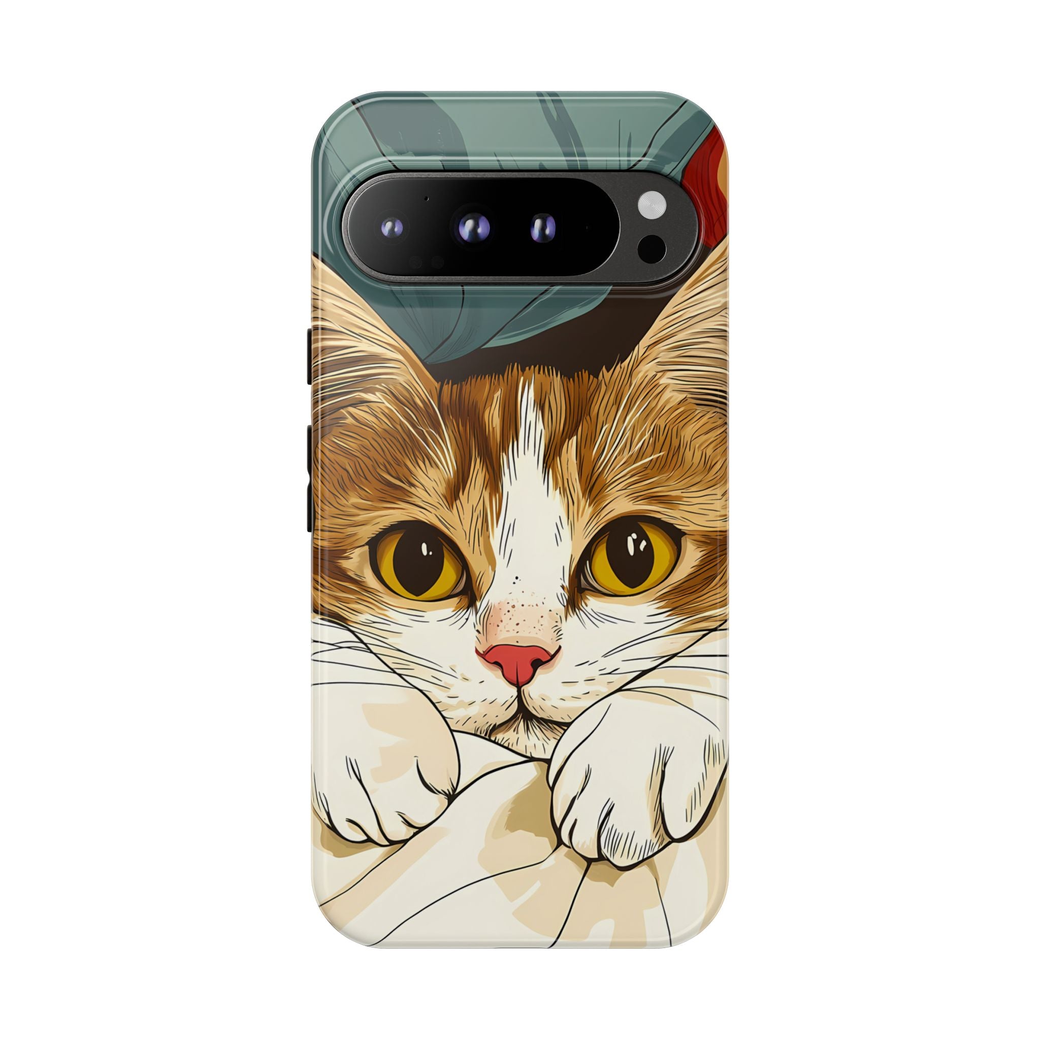 Cute Cat Phone Case - Ideal for Cat Lovers, Pet Owners, Birthday Gifts, Smartphone Accessories, Funny Pet Humor
