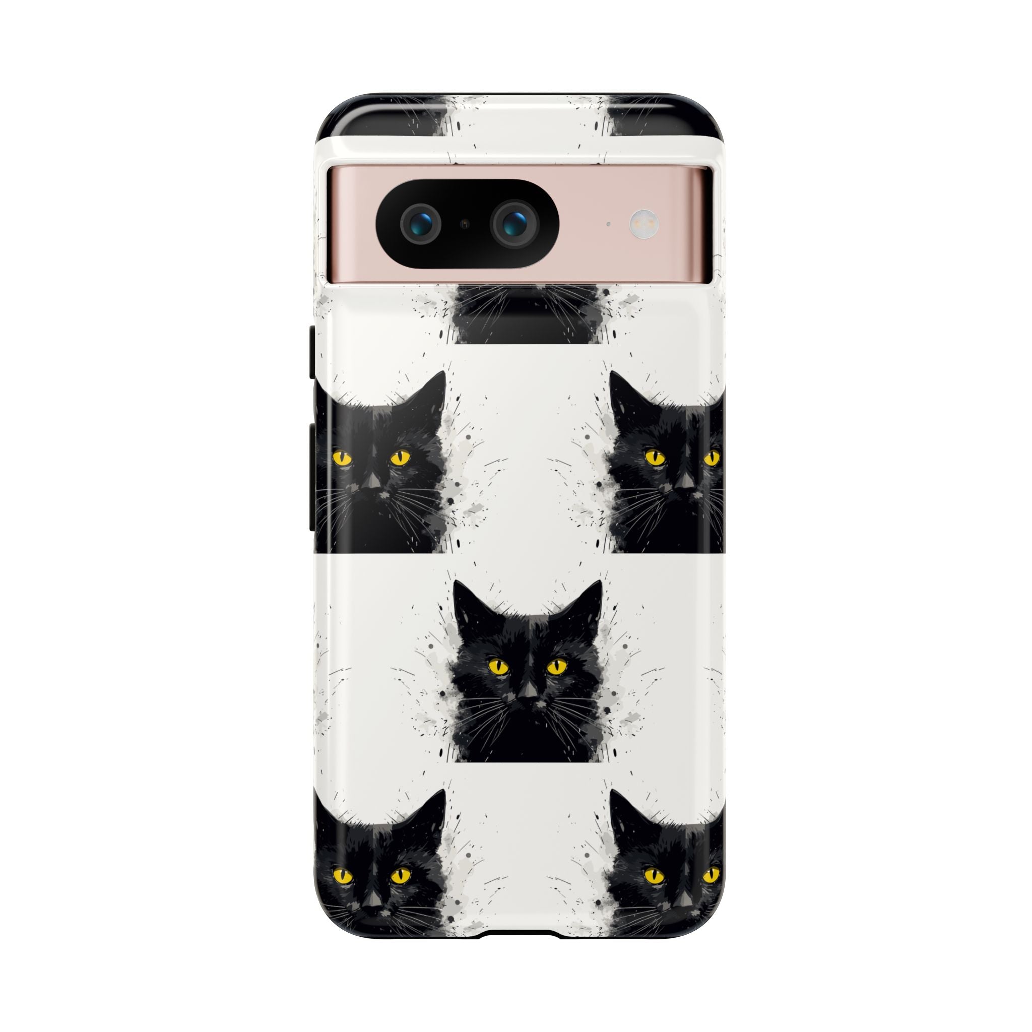 Black Cat Phone Case, Tough Cases, Cat Lover Gift, Unique Design, Halloween, Animal Accessories, Custom Phone Cover