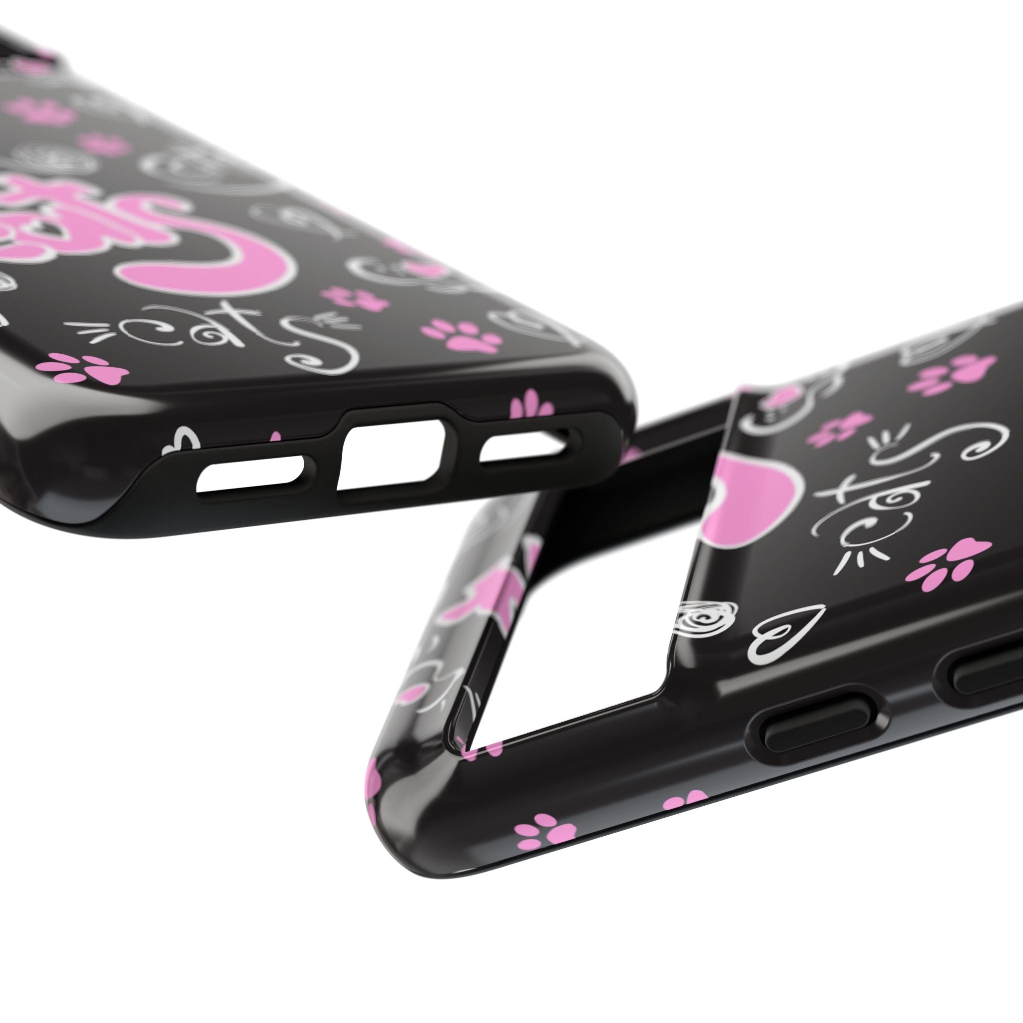 Cute Cat Print Phone Cases, Tough Cases for Cat Lovers, Pet Phone Cover, Gift for Cat Moms, Stylish Phone Accessories