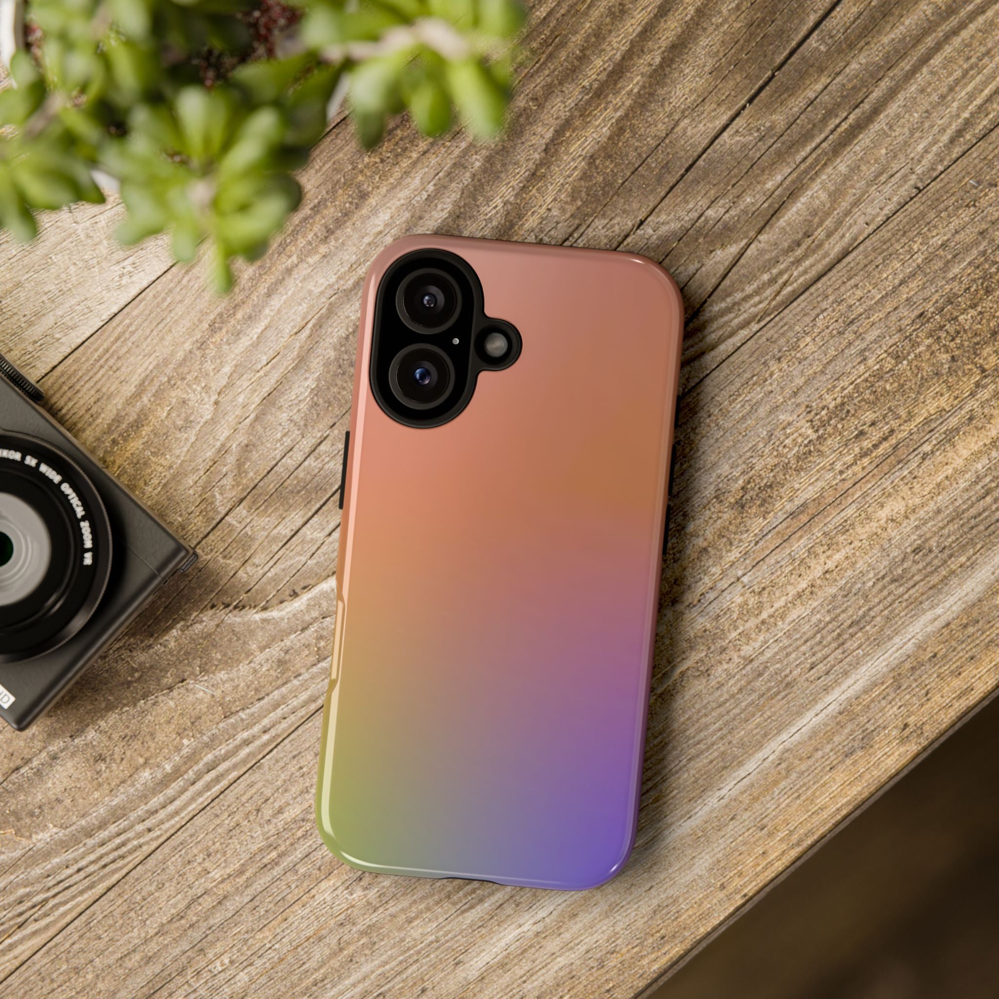 Colorful Gradient Phone Case, Tough Cases for iPhone, Customizable Phone Cover, Trendy Tech Accessory, Gift for Tech Lovers