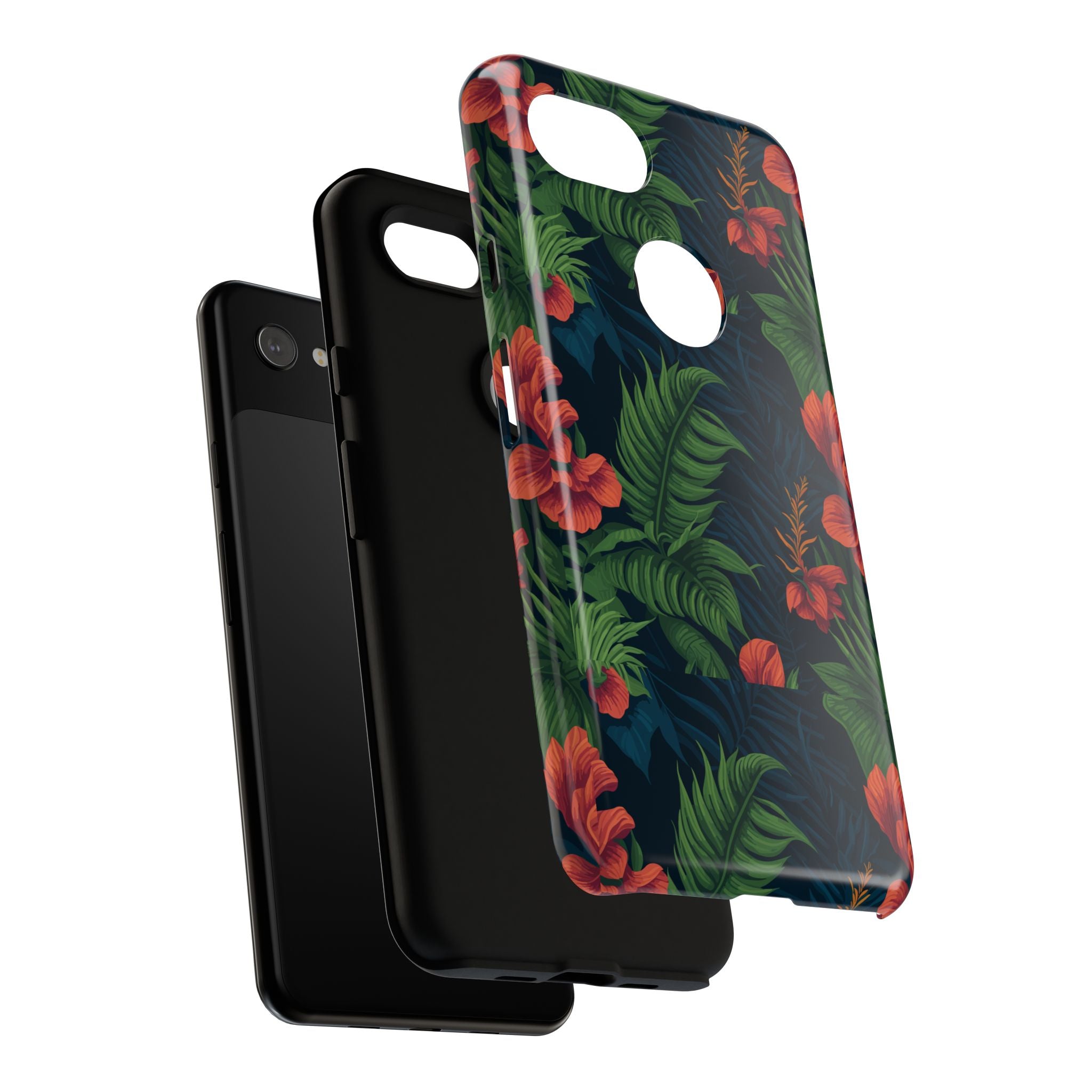 Tropical Phone Case with Floral Design, Eco-Friendly Protection for Summer Vibes, Ideal Gift for Nature Lovers, Vibrant Background