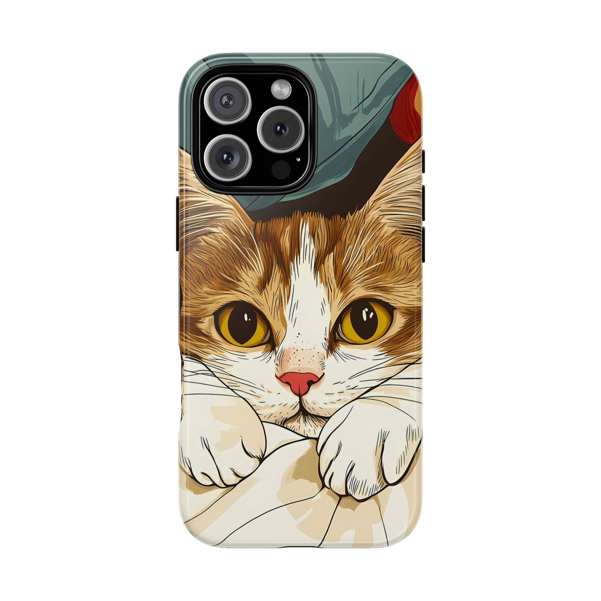 Cute Cat Phone Case - Ideal for Cat Lovers, Pet Owners, Birthday Gifts, Smartphone Accessories, Funny Pet Humor