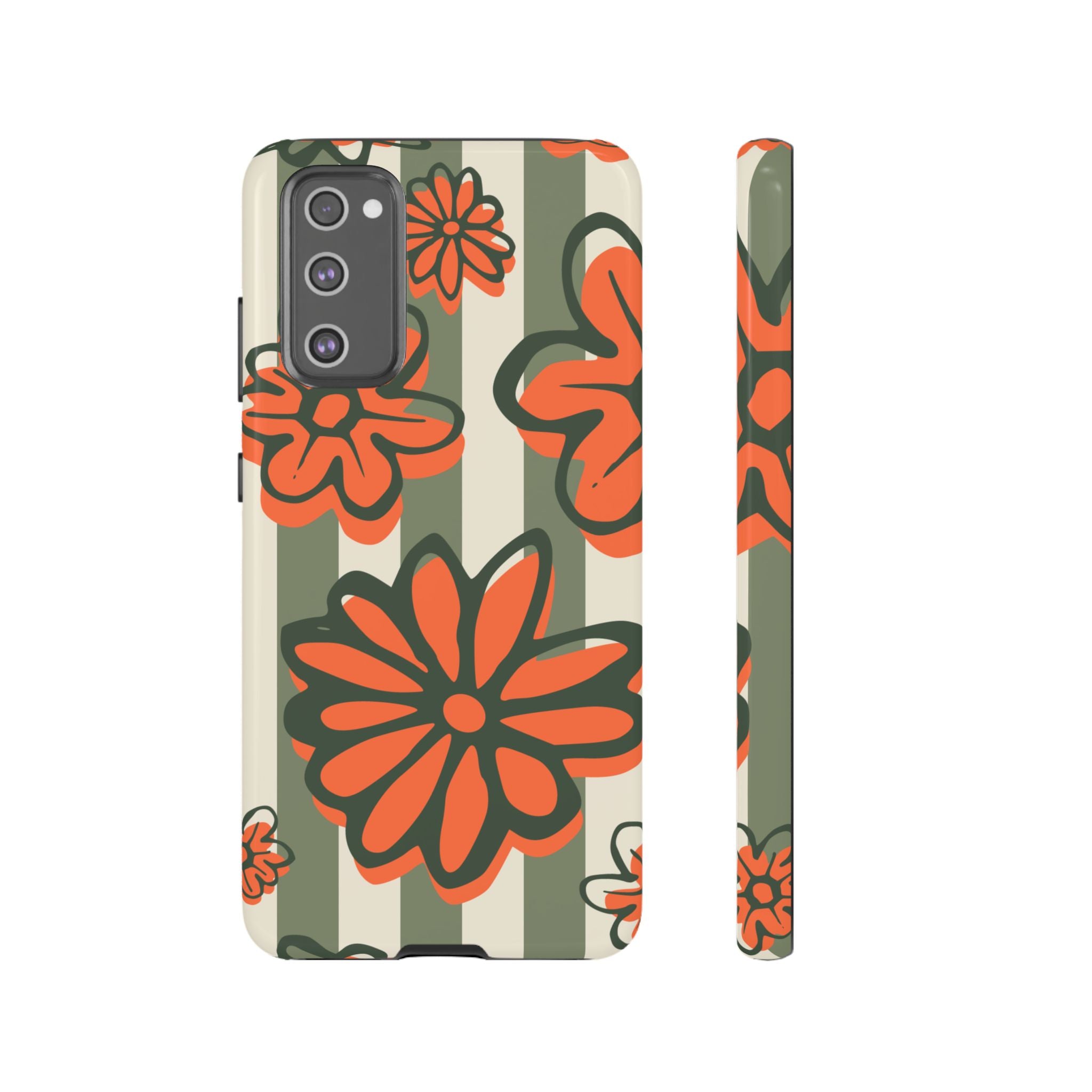 Floral Tough Phone Case - Trendy Protector for Pet Lovers, Super Cute Gift, Floral Design, Stylish Phone Cover, Unique Accessory