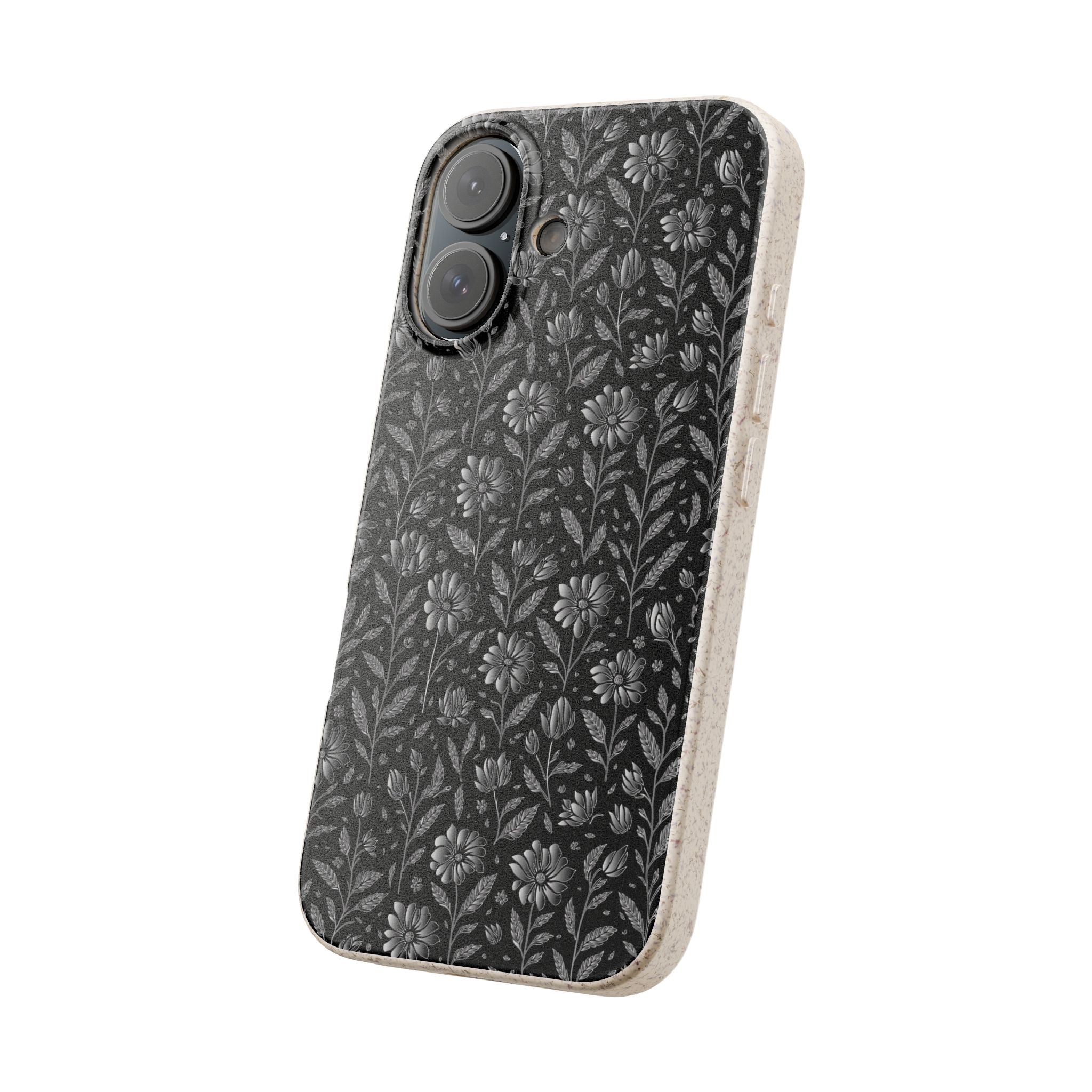 Eco-Friendly Floral Phone Case, Biodegradable iPhone Case, Sustainable Fashion Accessory, Nature Lover Gift, Eco-Conscious Phone Cover