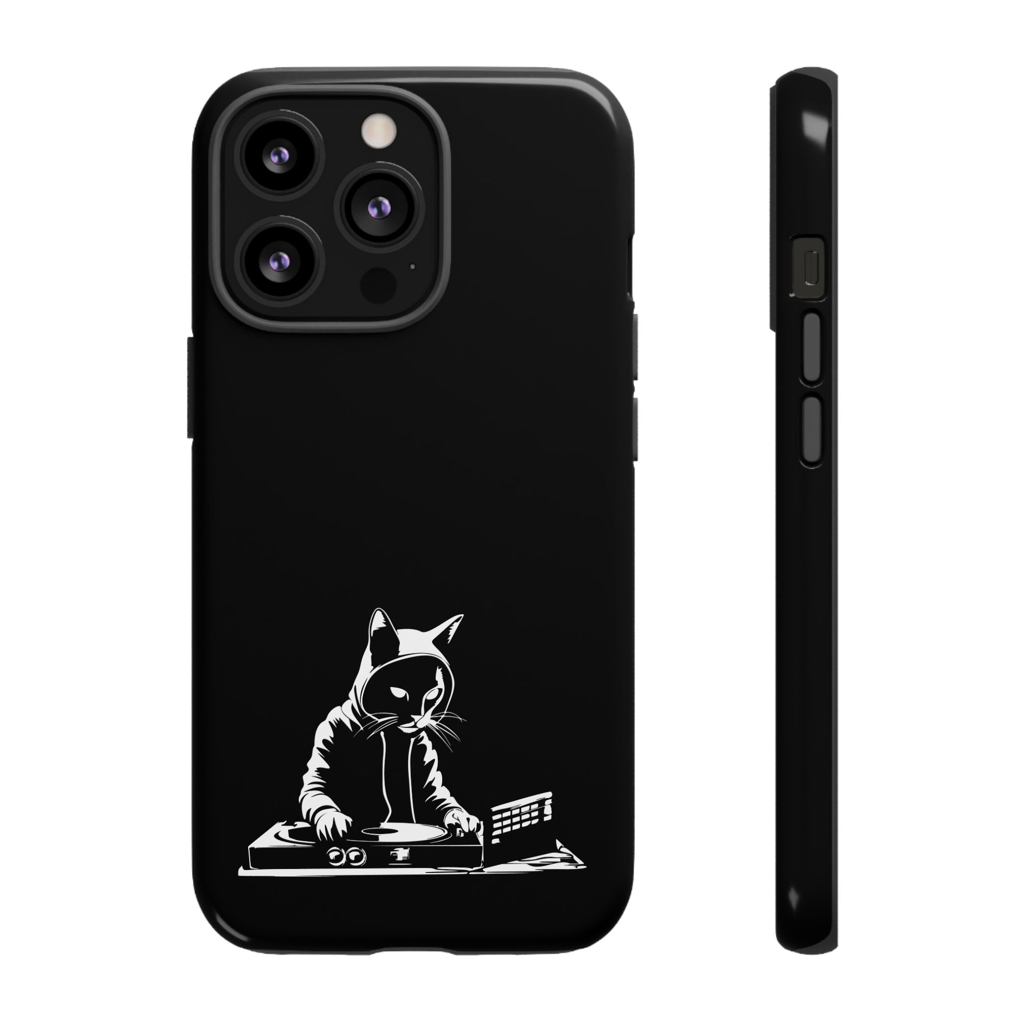 Cat DJ Phone Case | Stylish Tough Cases for Music Lovers, Gift for Cat Owners, Unique Phone Accessory, Cool Tech Gear