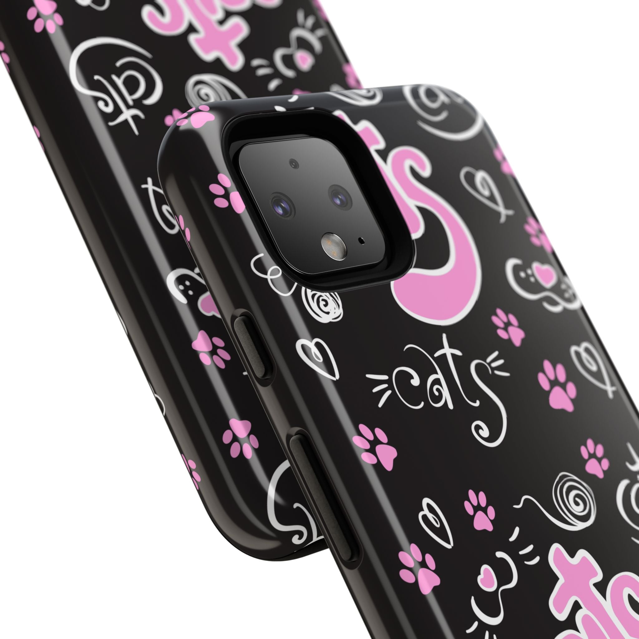 Cute Cat Print Phone Cases, Tough Cases for Cat Lovers, Pet Phone Cover, Gift for Cat Moms, Stylish Phone Accessories