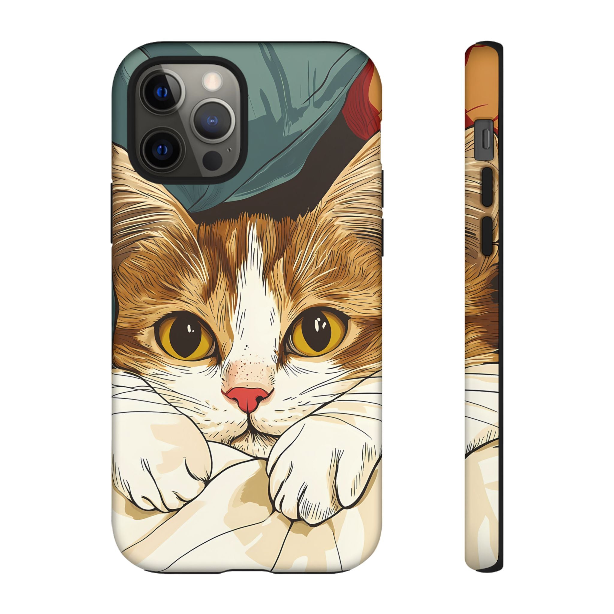 Cute Cat Phone Case - Ideal for Cat Lovers, Pet Owners, Birthday Gifts, Smartphone Accessories, Funny Pet Humor