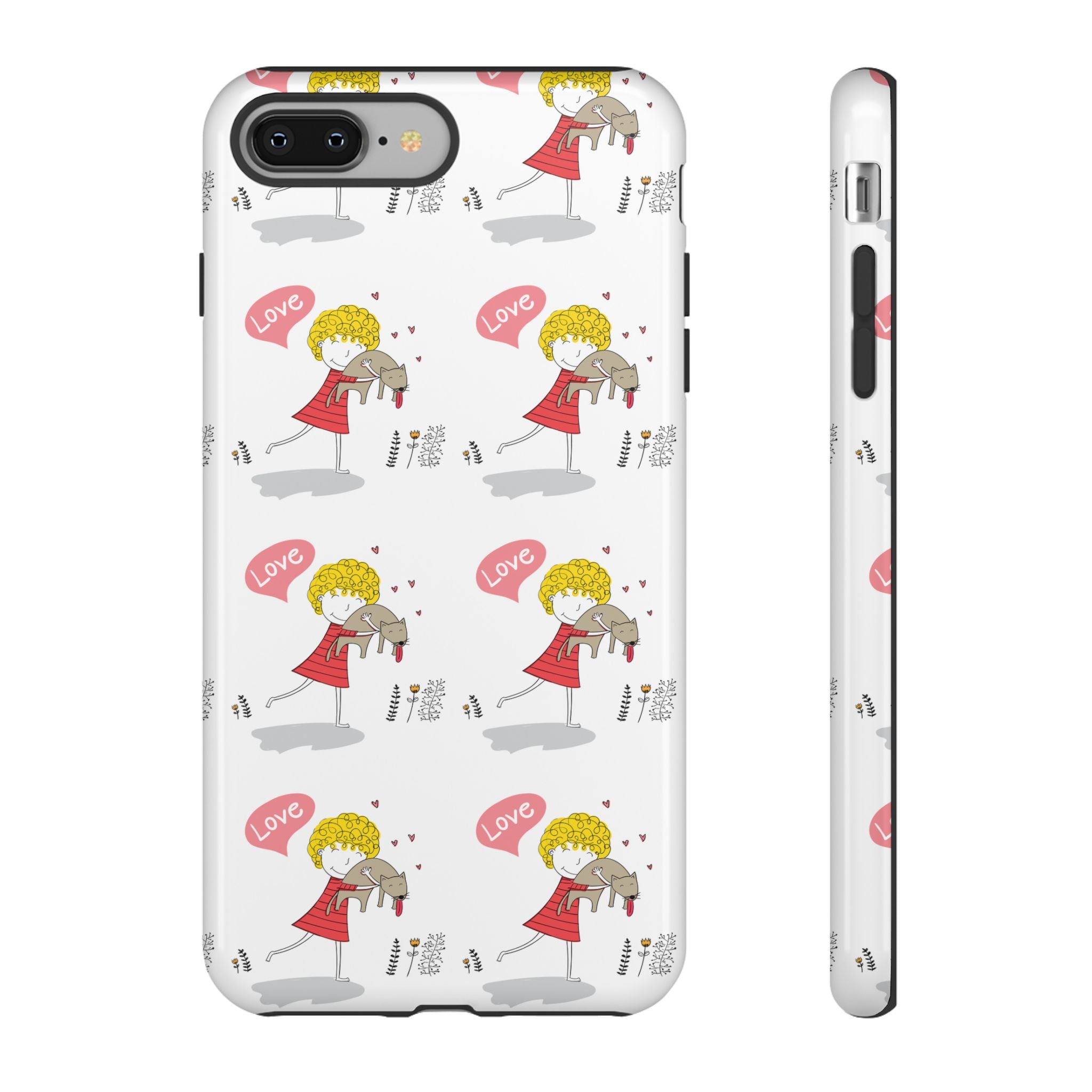 Love-Themed Phone Case | Cute Pet Lover Accessory, Perfect Gift for Birthdays, Anniversaries, Animal Lovers, Valentine's Day
