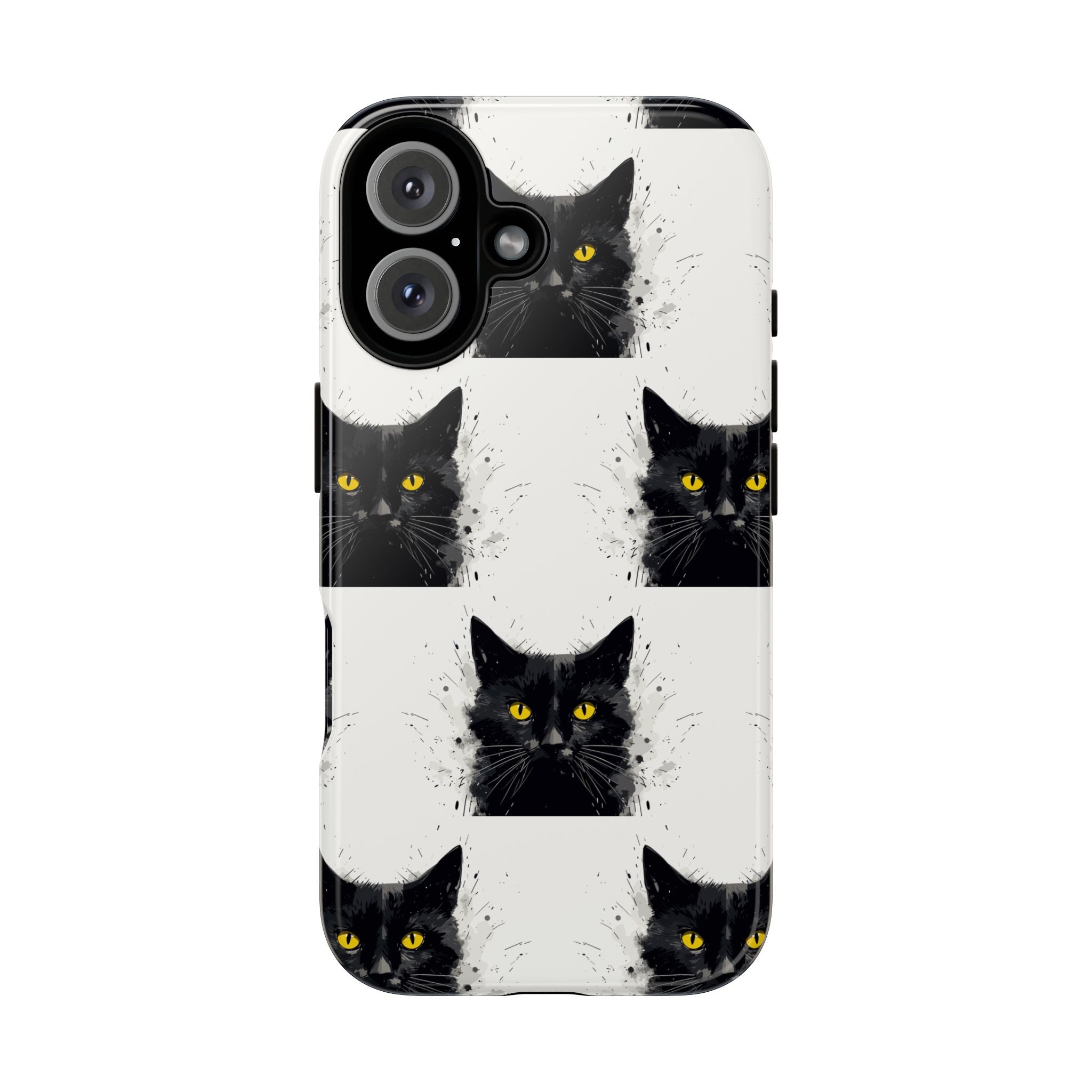 Black Cat Phone Case, Tough Cases, Cat Lover Gift, Unique Design, Halloween, Animal Accessories, Custom Phone Cover