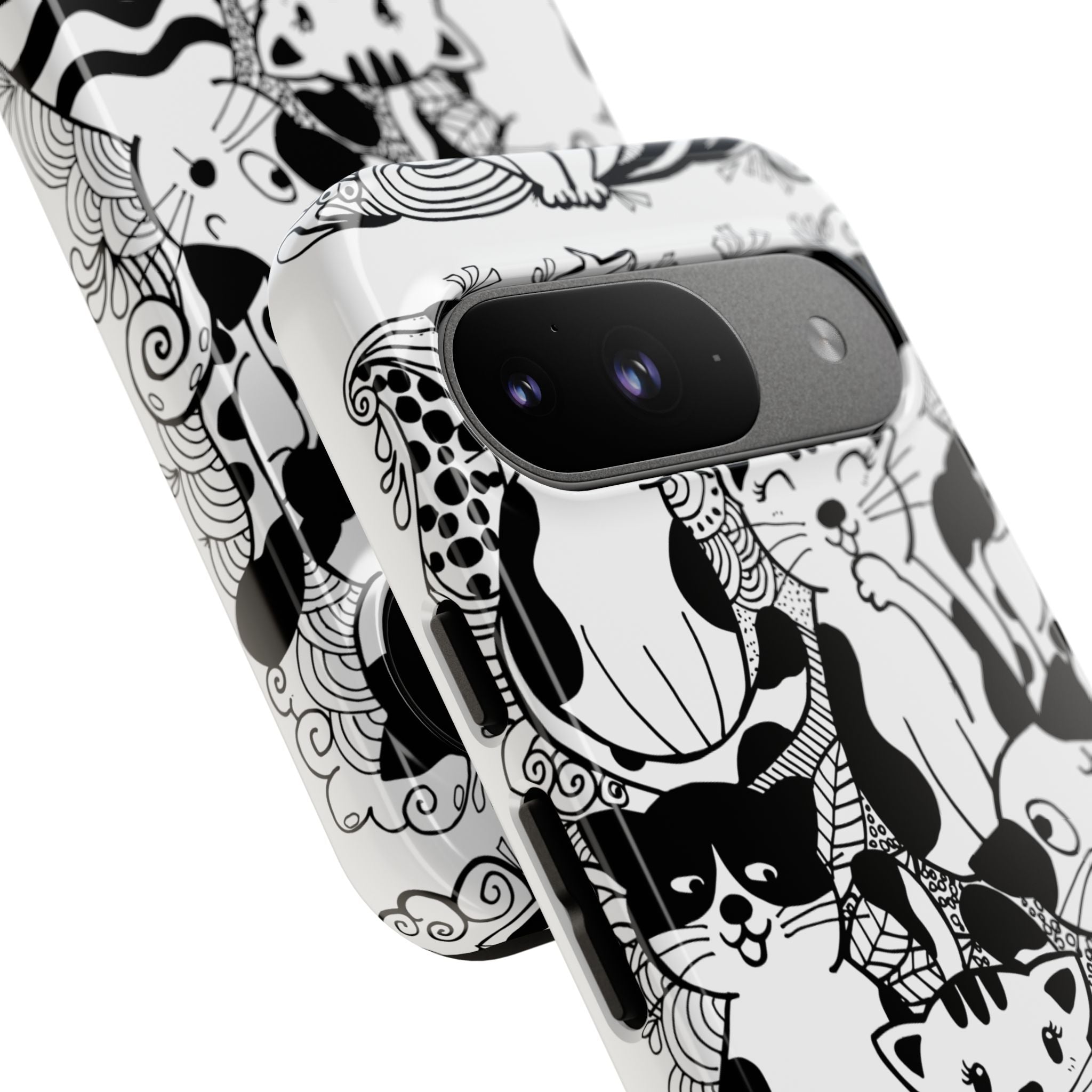 Cat-Themed Phone Case, Cute Cat Art, Pet Lover Gift, Birthday Present, Unique Cat Decor, Fun Tech Accessories, Animal Lover Case