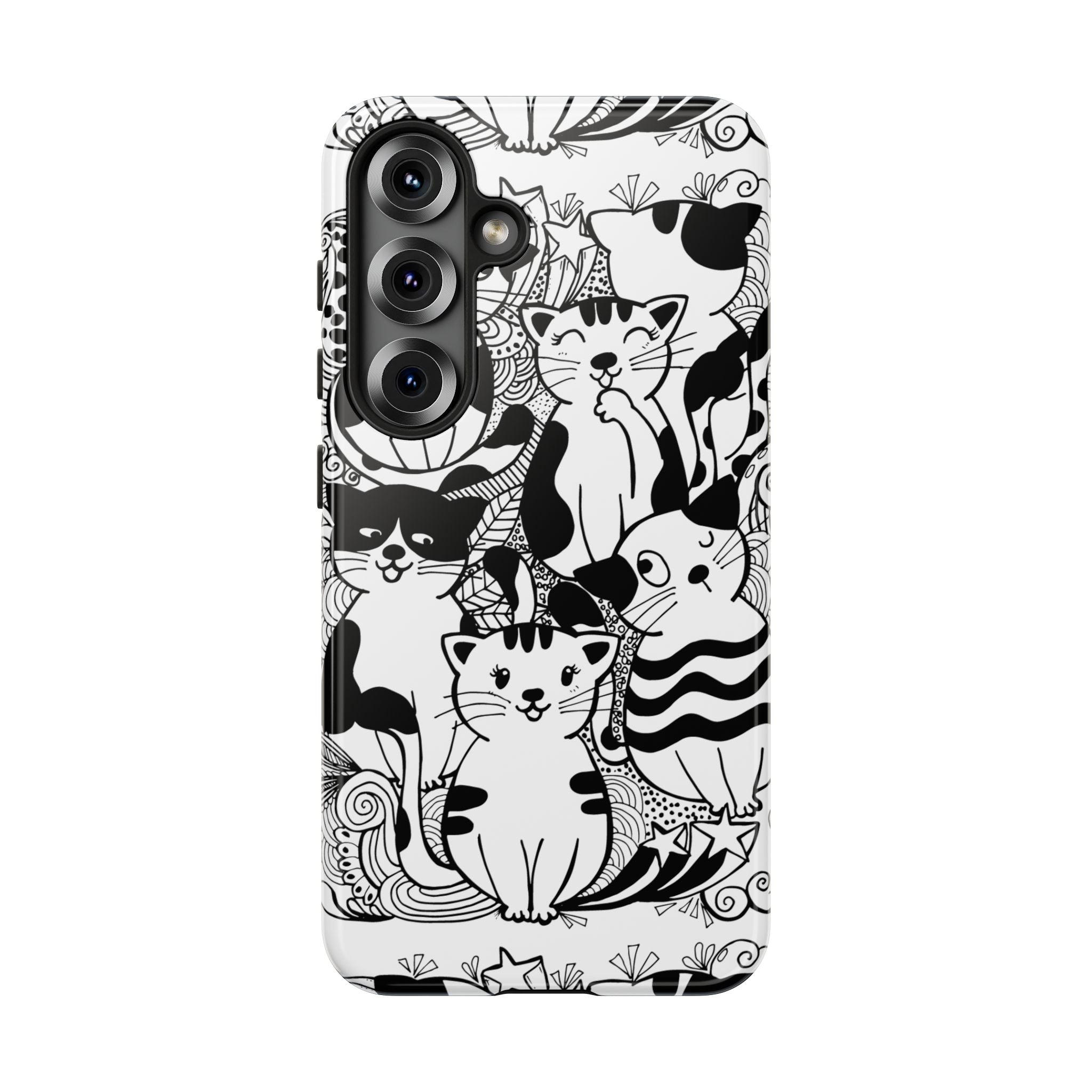 Cat-Themed Phone Case, Cute Cat Art, Pet Lover Gift, Birthday Present, Unique Cat Decor, Fun Tech Accessories, Animal Lover Case