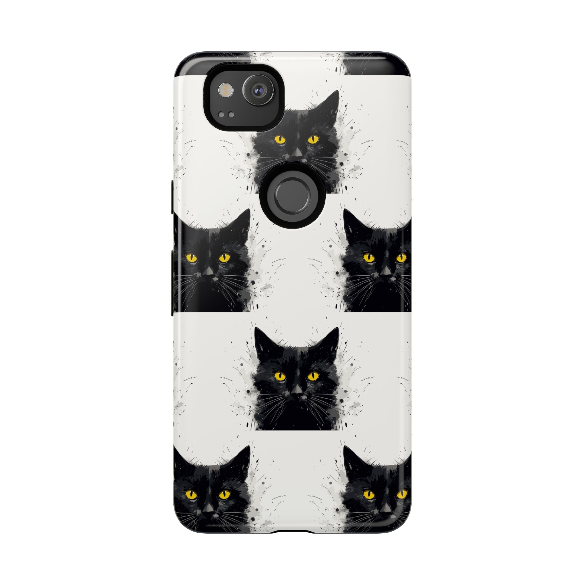Black Cat Phone Case, Tough Cases, Cat Lover Gift, Unique Design, Halloween, Animal Accessories, Custom Phone Cover