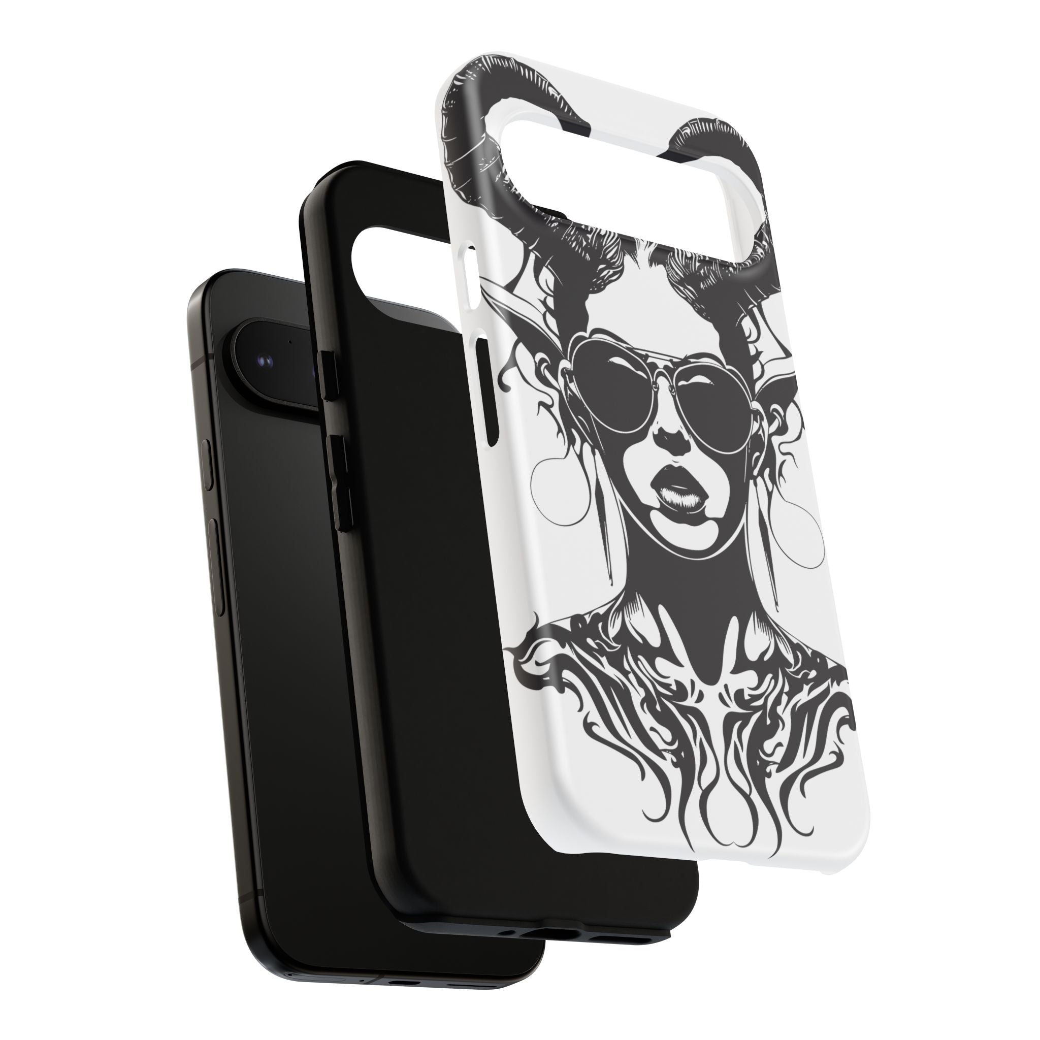 Tough Cases: Stylish Phone Case with Edgy Design, Protective Cover, Gift for Her, Trendy Accessories, Unique Art, Holiday Present