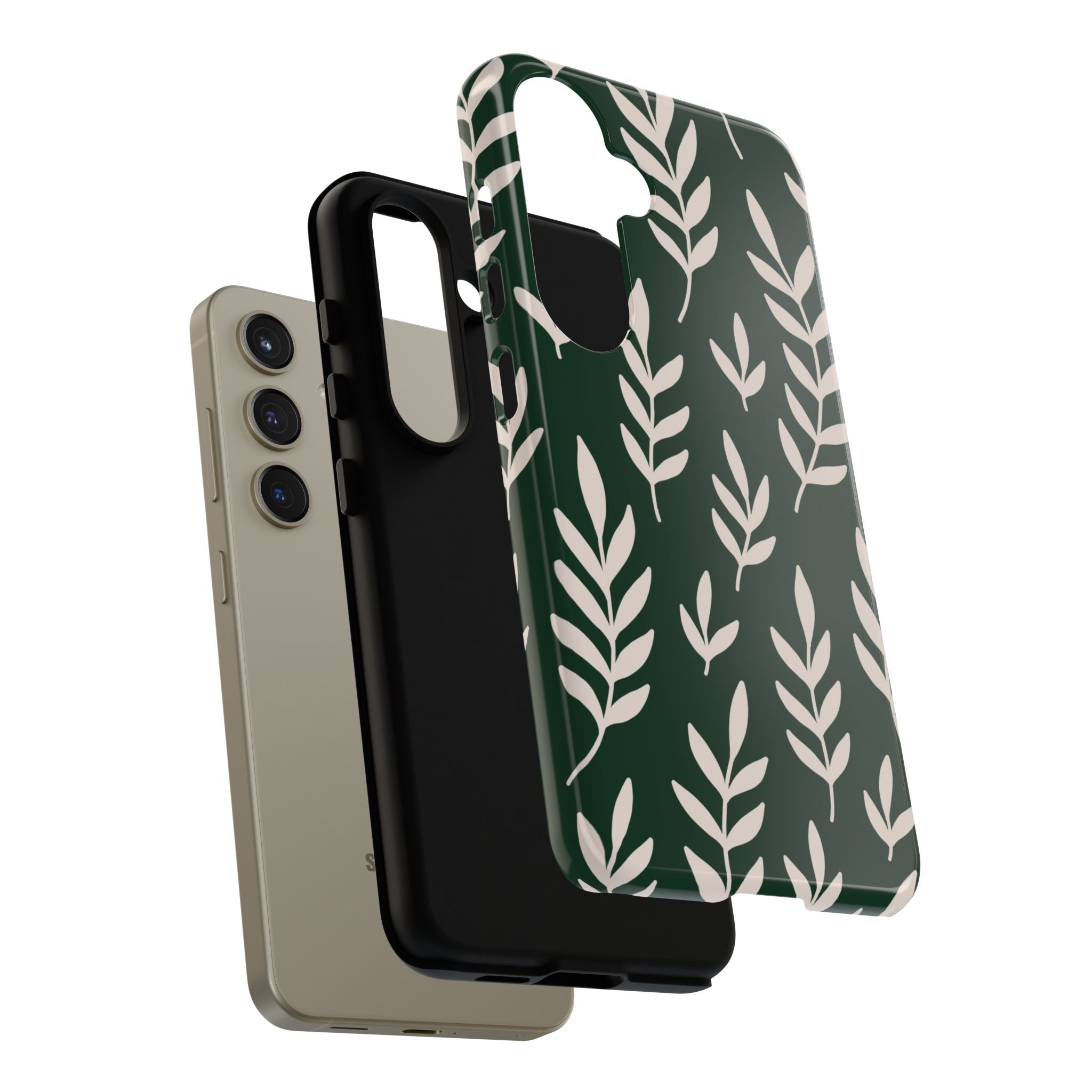Leafy Phone Case, Tough Cases for Nature Lovers, Green Leaf Design, Eco-Friendly, Stylish Mobile Cover, Gift for Her