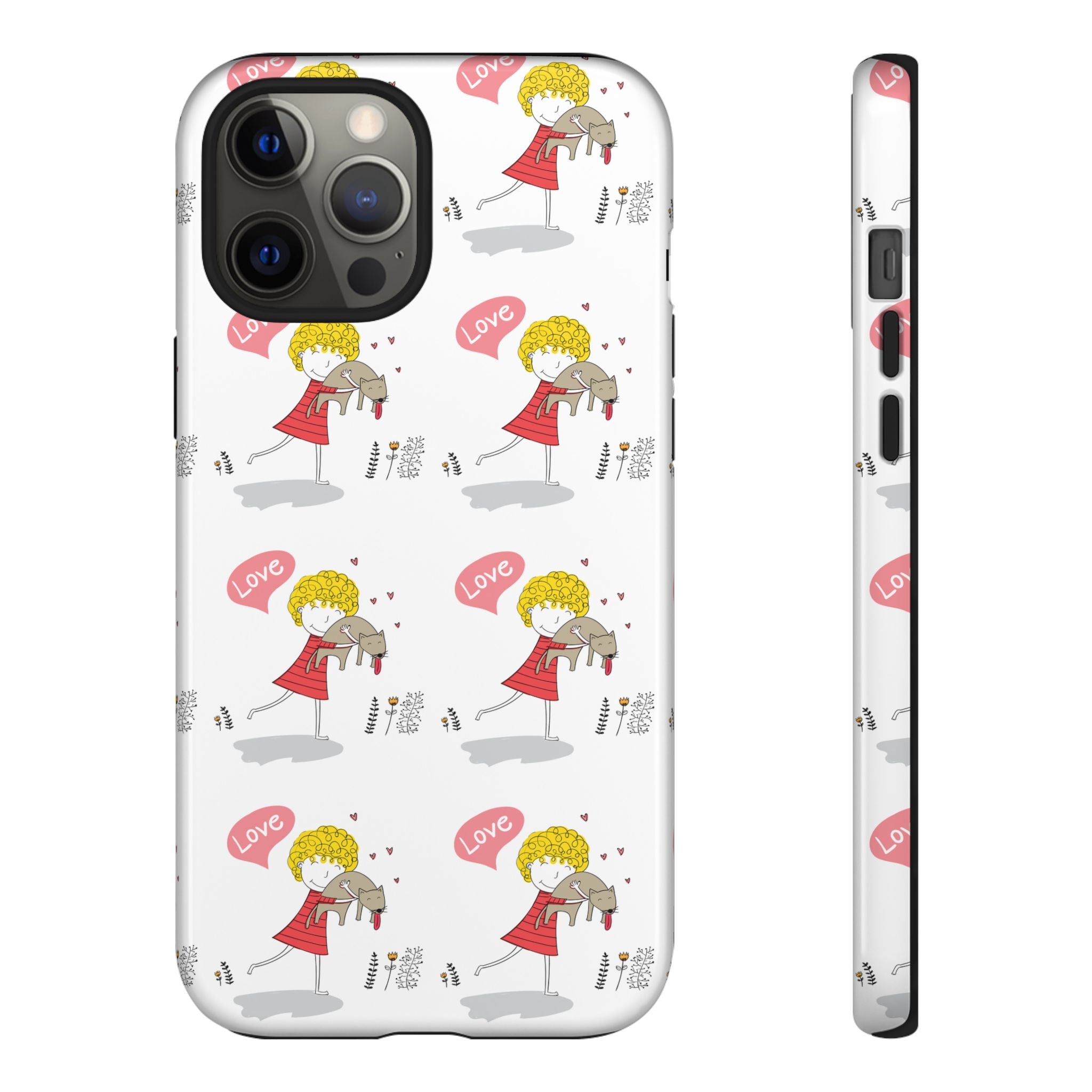 Love-Themed Phone Case | Cute Pet Lover Accessory, Perfect Gift for Birthdays, Anniversaries, Animal Lovers, Valentine's Day