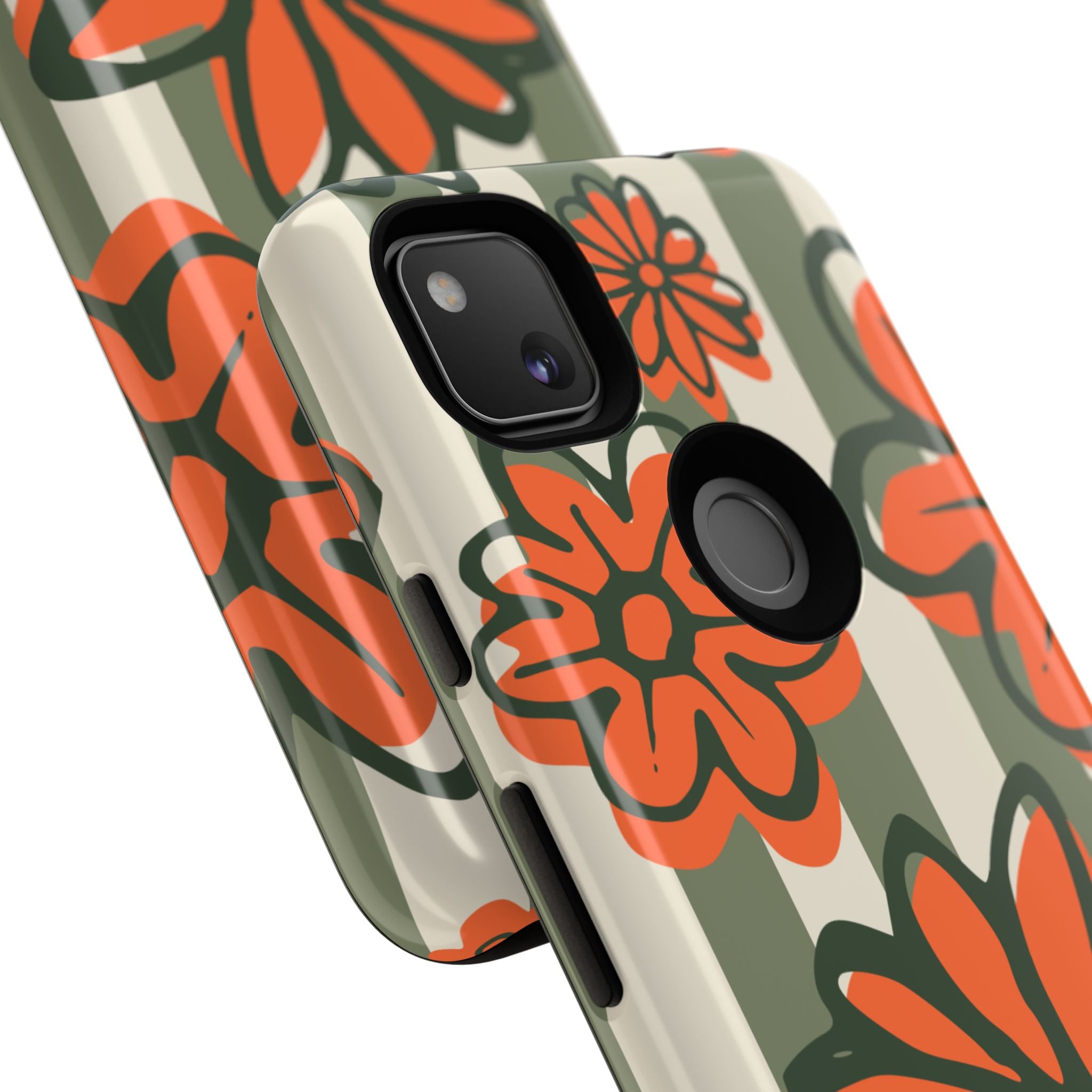 Floral Tough Phone Case - Trendy Protector for Pet Lovers, Super Cute Gift, Floral Design, Stylish Phone Cover, Unique Accessory