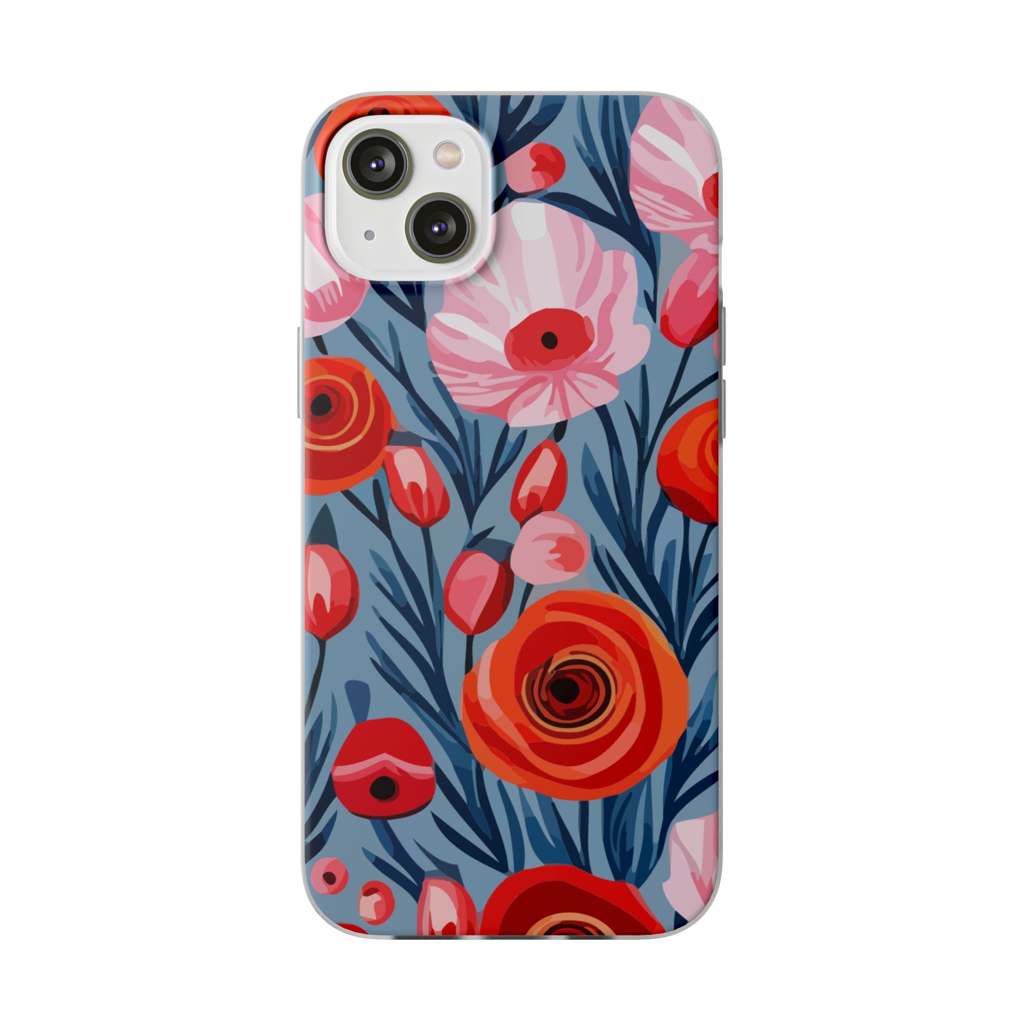 Beautiful Floral Flexi Cases for Phone, Stylish Protective Cover, Gift for Her, Phone Accessories, Floral Design
