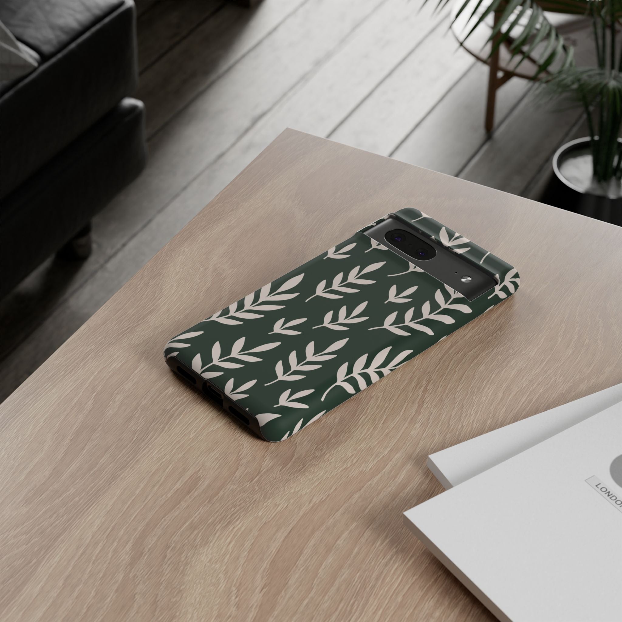 Leafy Phone Case, Tough Cases for Nature Lovers, Green Leaf Design, Eco-Friendly, Stylish Mobile Cover, Gift for Her