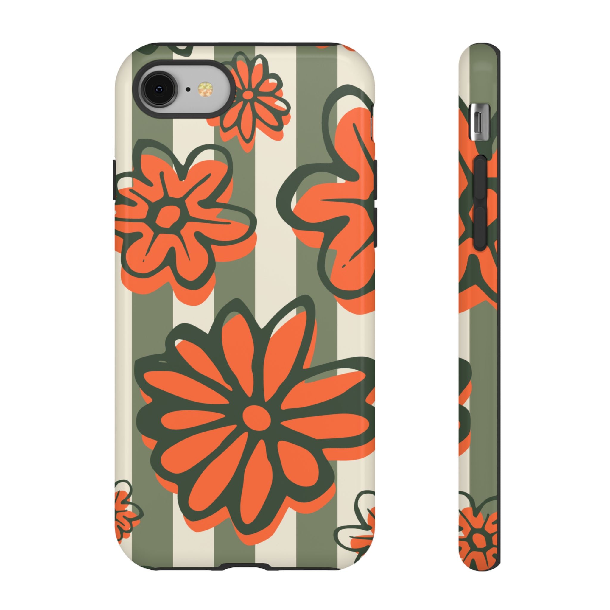 Floral Tough Phone Case - Trendy Protector for Pet Lovers, Super Cute Gift, Floral Design, Stylish Phone Cover, Unique Accessory