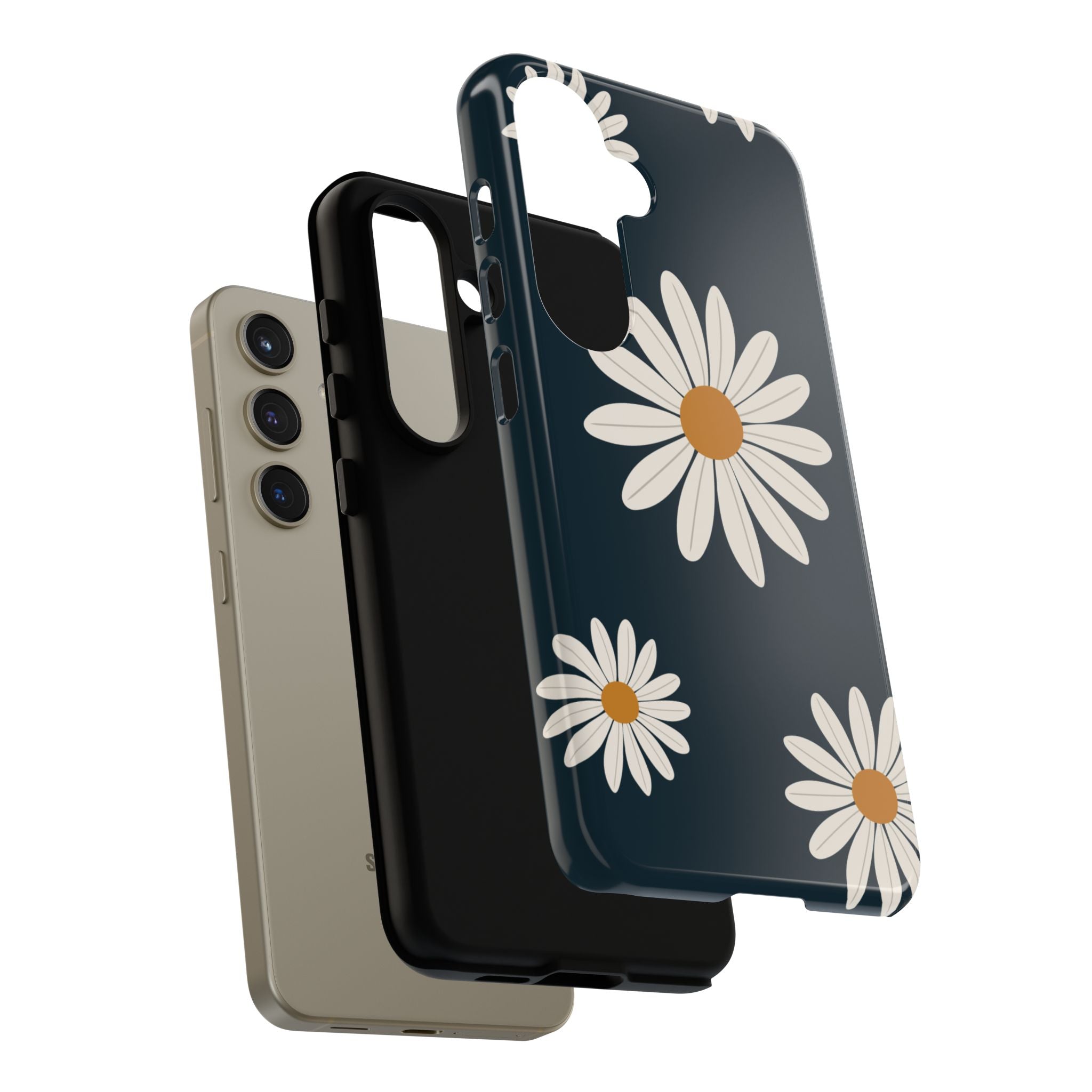 Daisy Phone Case, Floral Phone Cover, Tough Phone Case, Gift for Flower Lovers, Smartphone Accessory, Spring Design