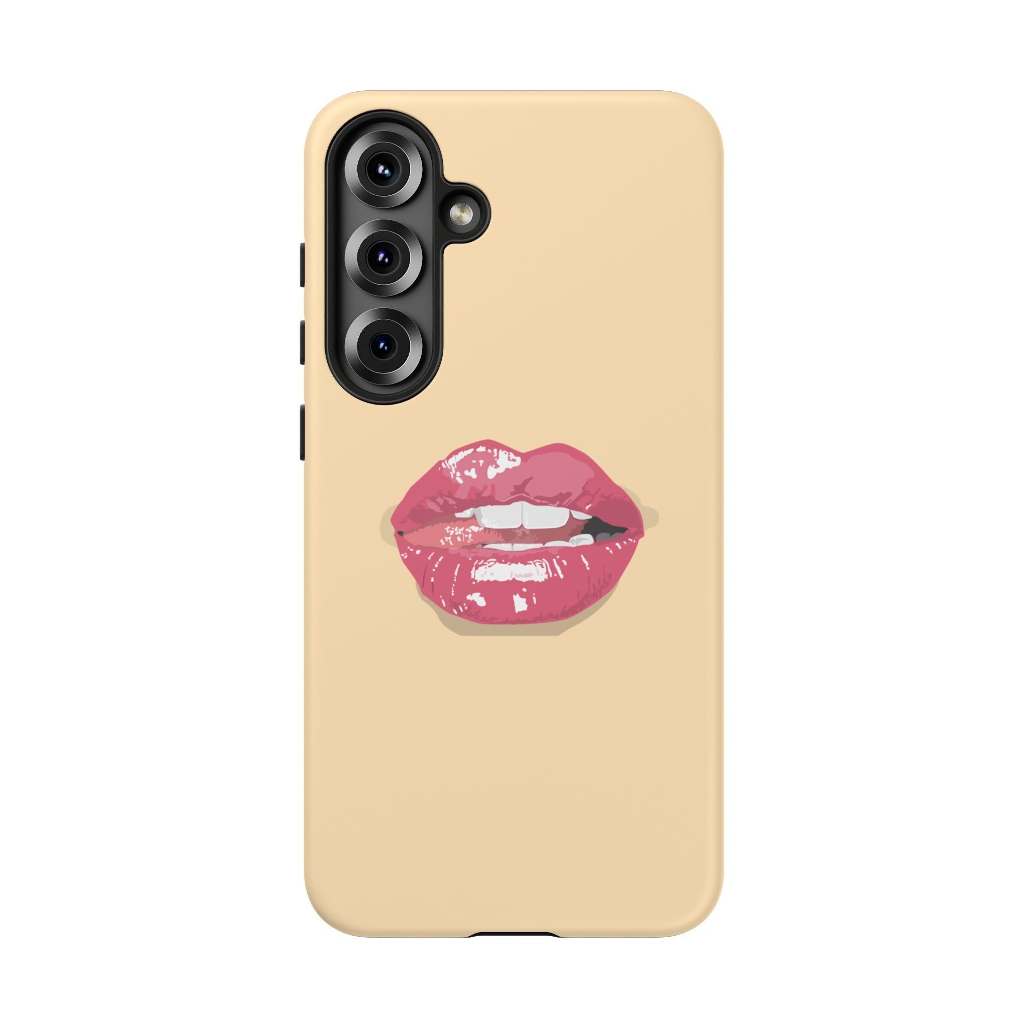 Stylish Phone Case with Lip Print, Trendy Mobile Cover, Fashion Accessory, Gift for Her, Cute Cell Phone Case