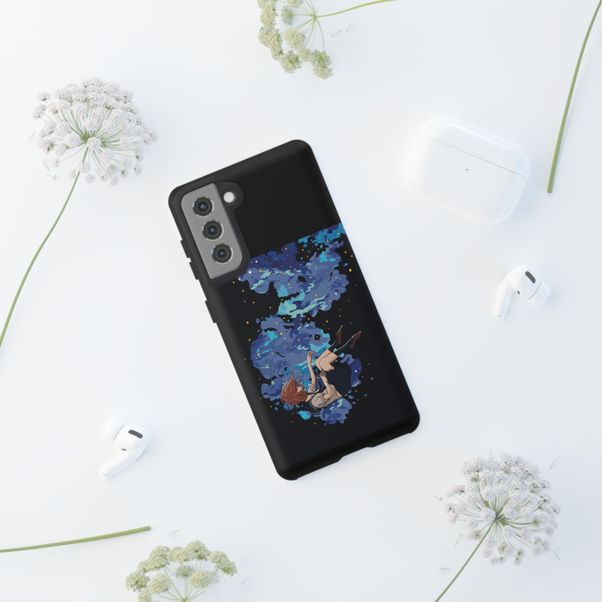 Tough Cases Phone Case - Artistic Galaxy Design, Cute Sleeve for Teens, Gift for Students, Unique Mobile Accessory, Trendy Tech Protection