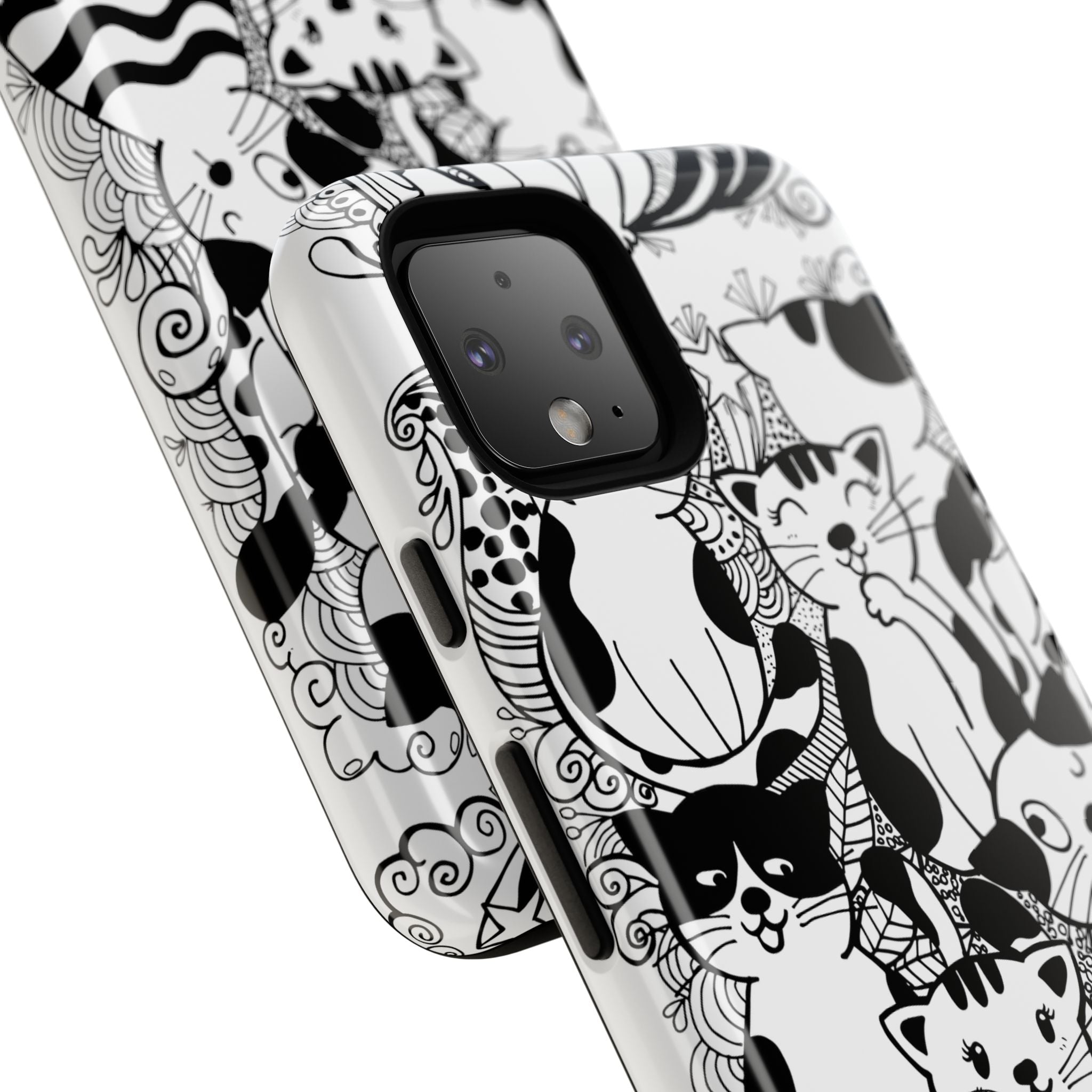 Cat-Themed Phone Case, Cute Cat Art, Pet Lover Gift, Birthday Present, Unique Cat Decor, Fun Tech Accessories, Animal Lover Case