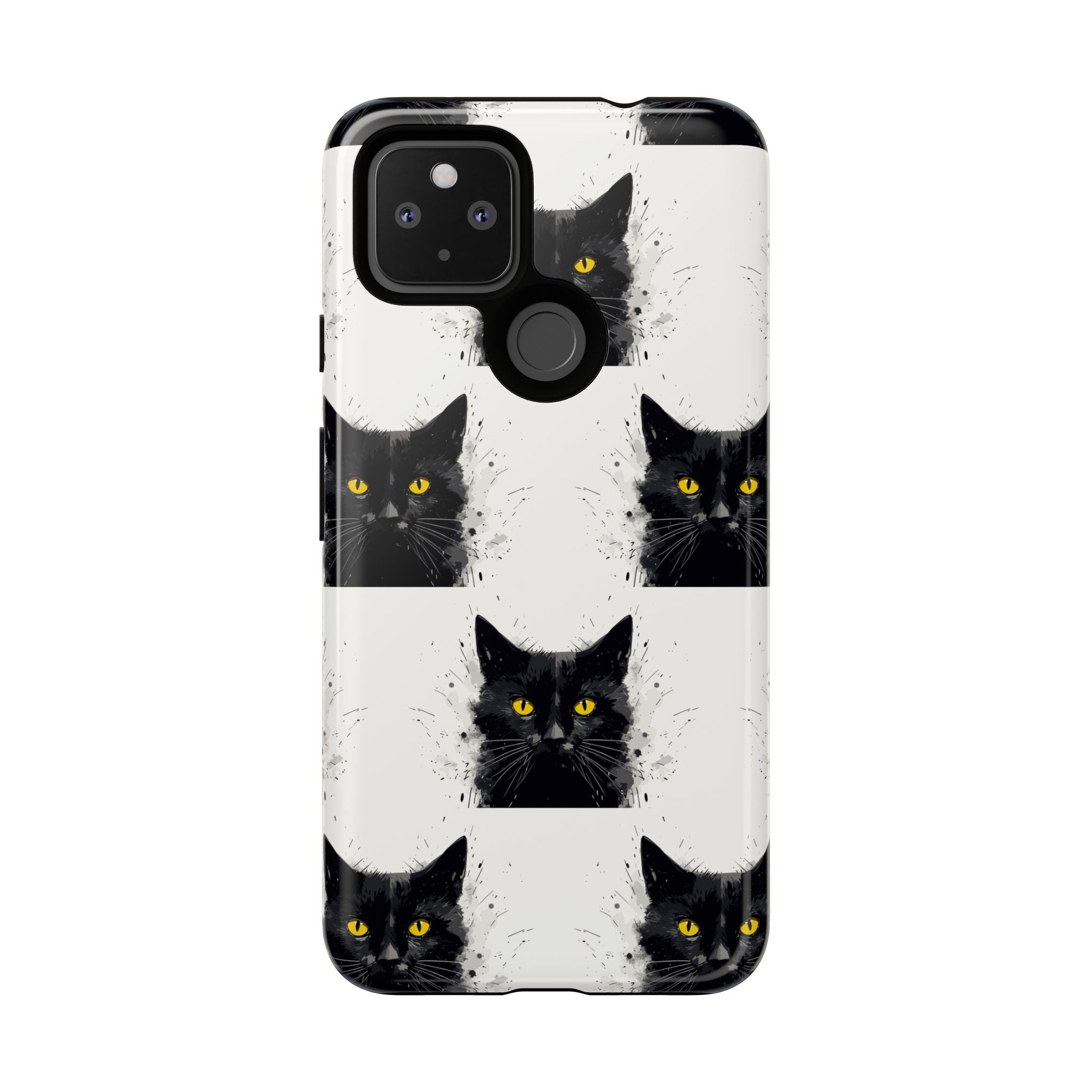 Black Cat Phone Case, Tough Cases, Cat Lover Gift, Unique Design, Halloween, Animal Accessories, Custom Phone Cover