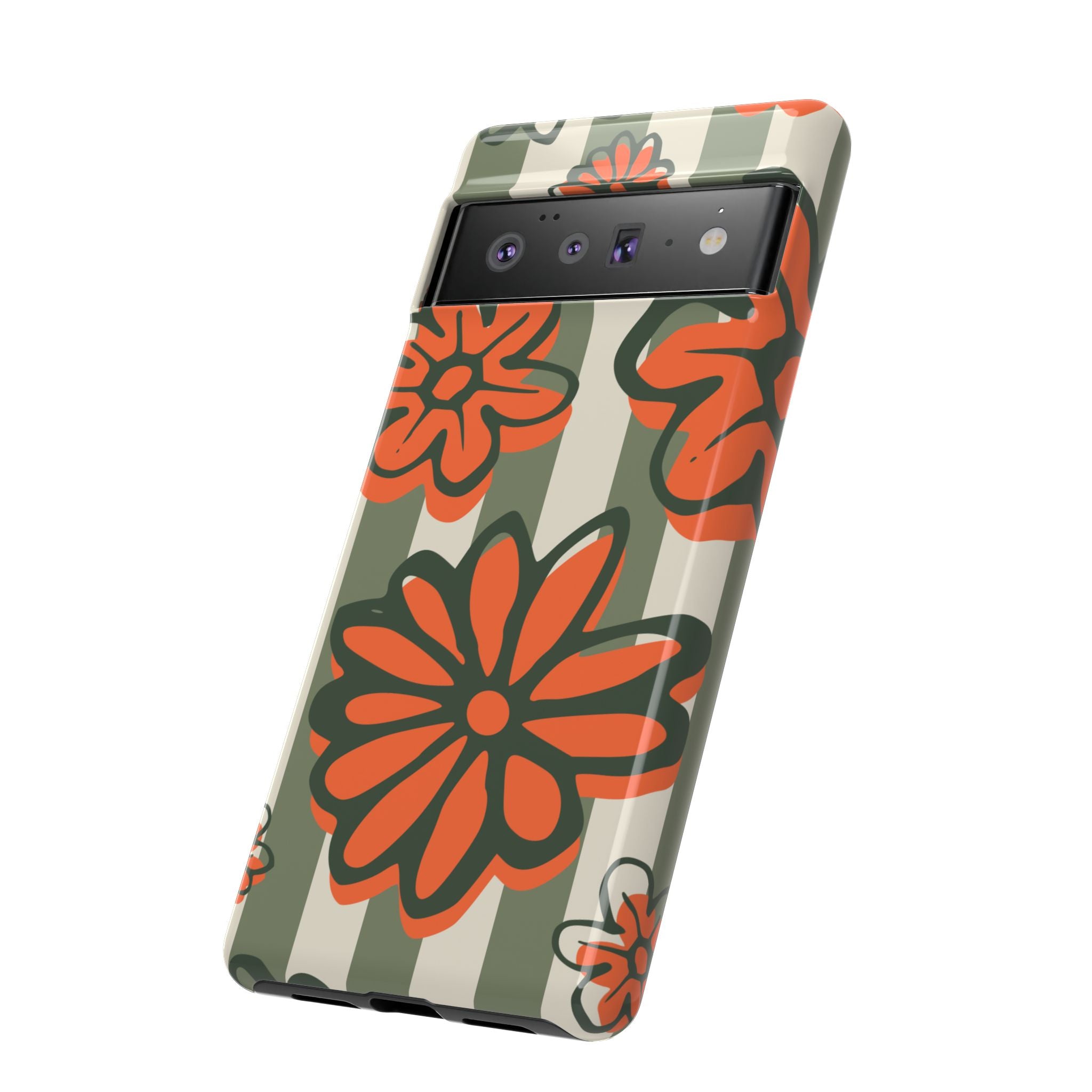 Floral Tough Phone Case - Trendy Protector for Pet Lovers, Super Cute Gift, Floral Design, Stylish Phone Cover, Unique Accessory