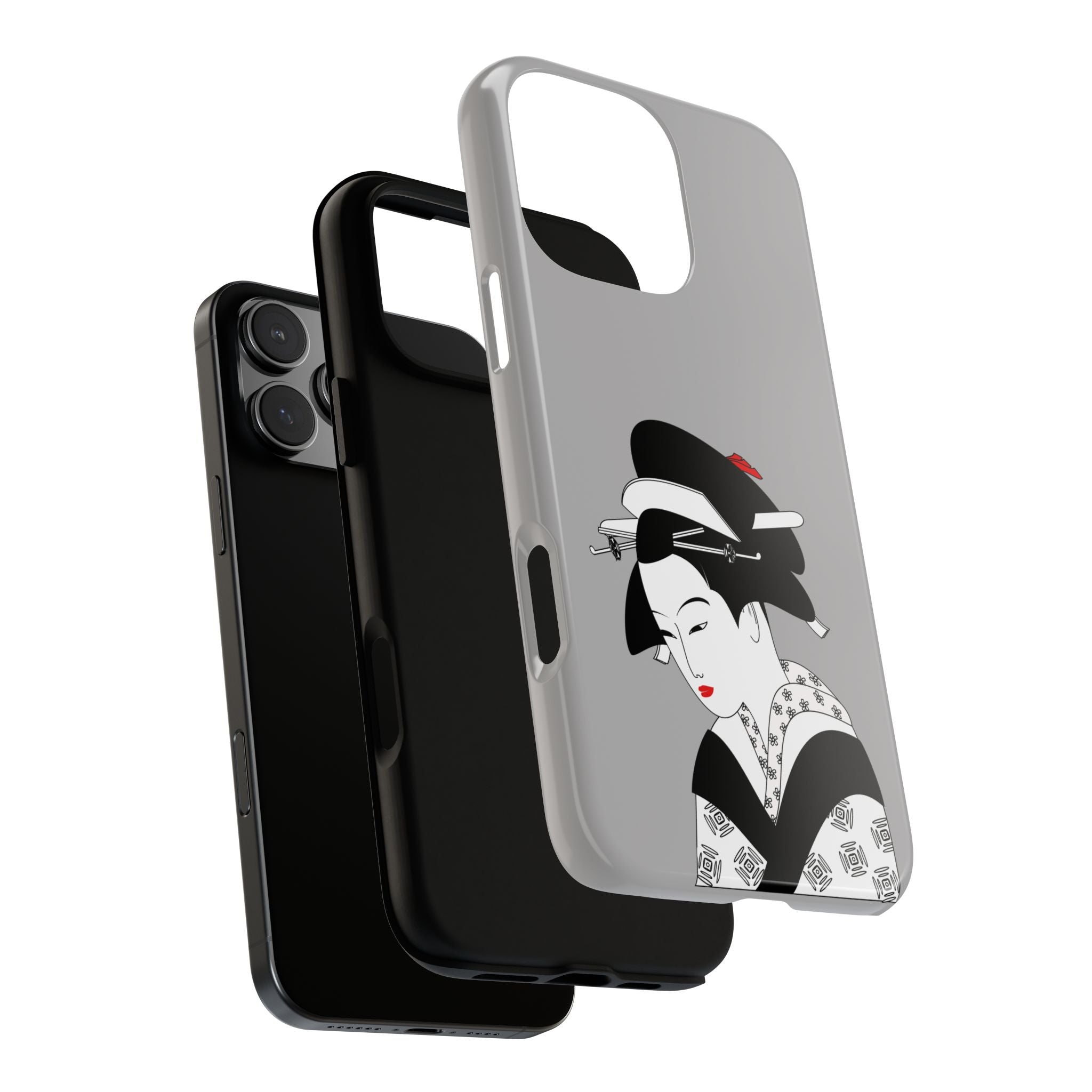 Stylish Phone Case with Japanese Geisha Design, Tough Phone Case, Cute Phone Cover, Japanese Art, Ethnic Style