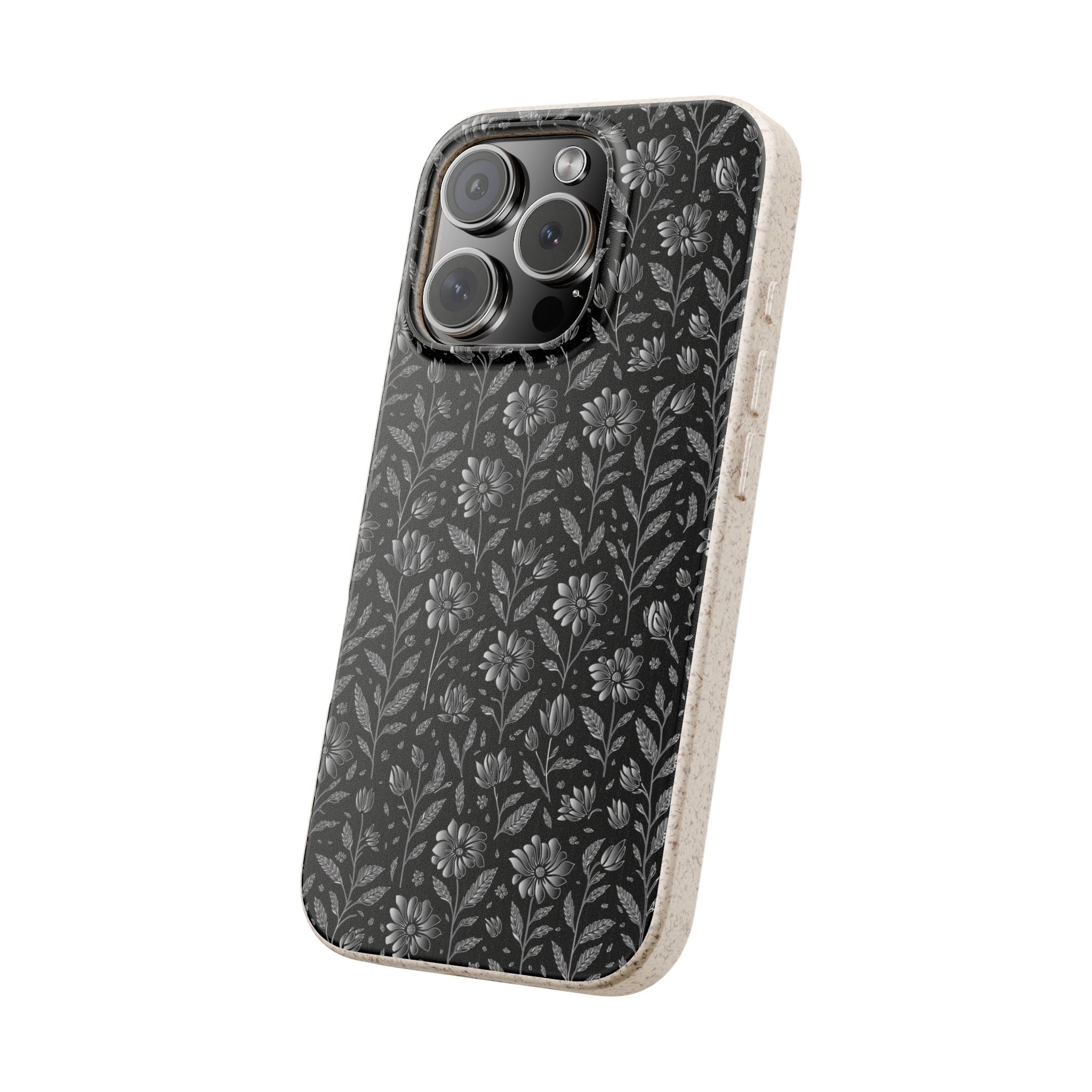 Eco-Friendly Floral Phone Case, Biodegradable iPhone Case, Sustainable Fashion Accessory, Nature Lover Gift, Eco-Conscious Phone Cover