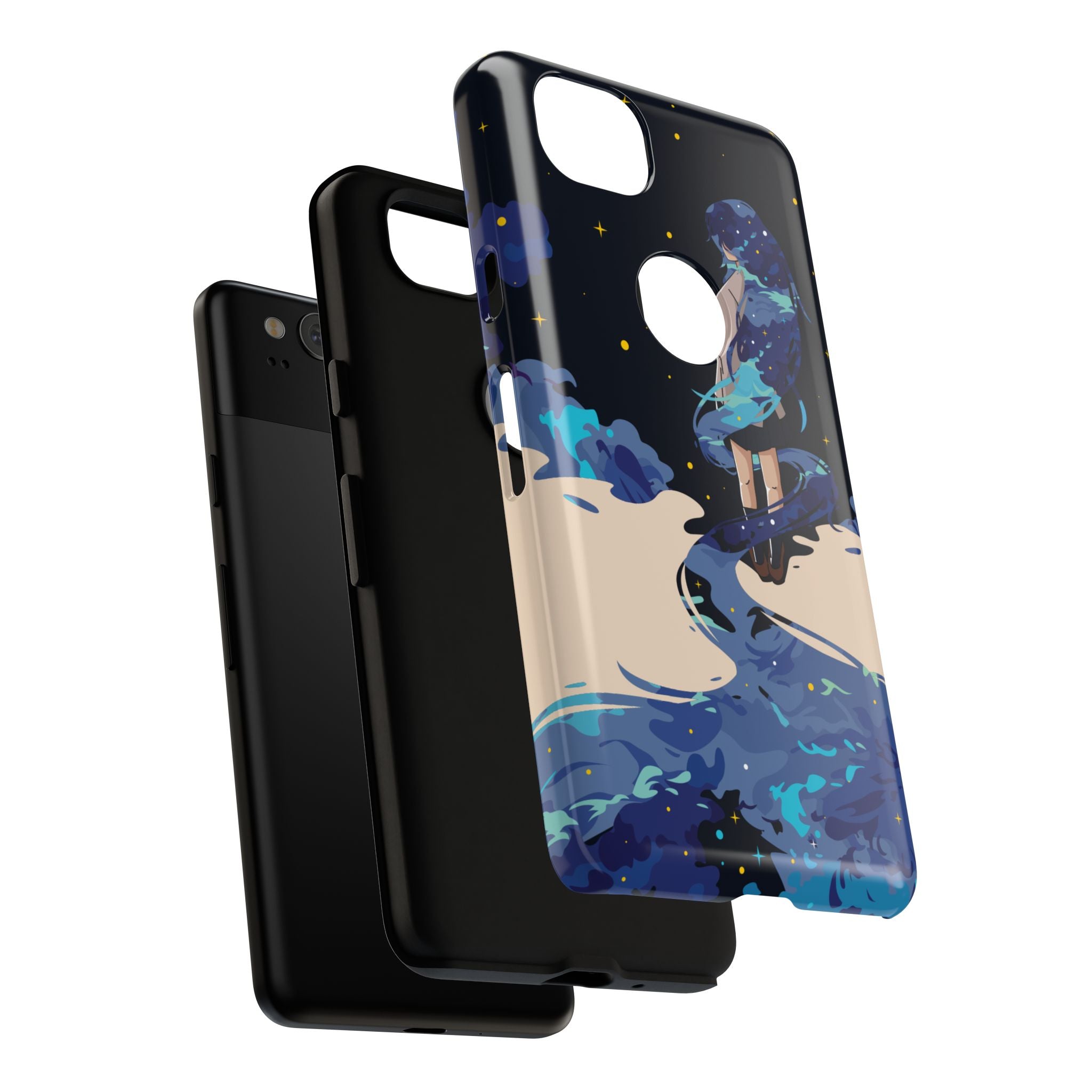 Galaxy-Inspired Phone Case, Celestial Design, Tough Phone Cover, Gift for Space Lovers, Artsy Accessories, Unique Merchandise