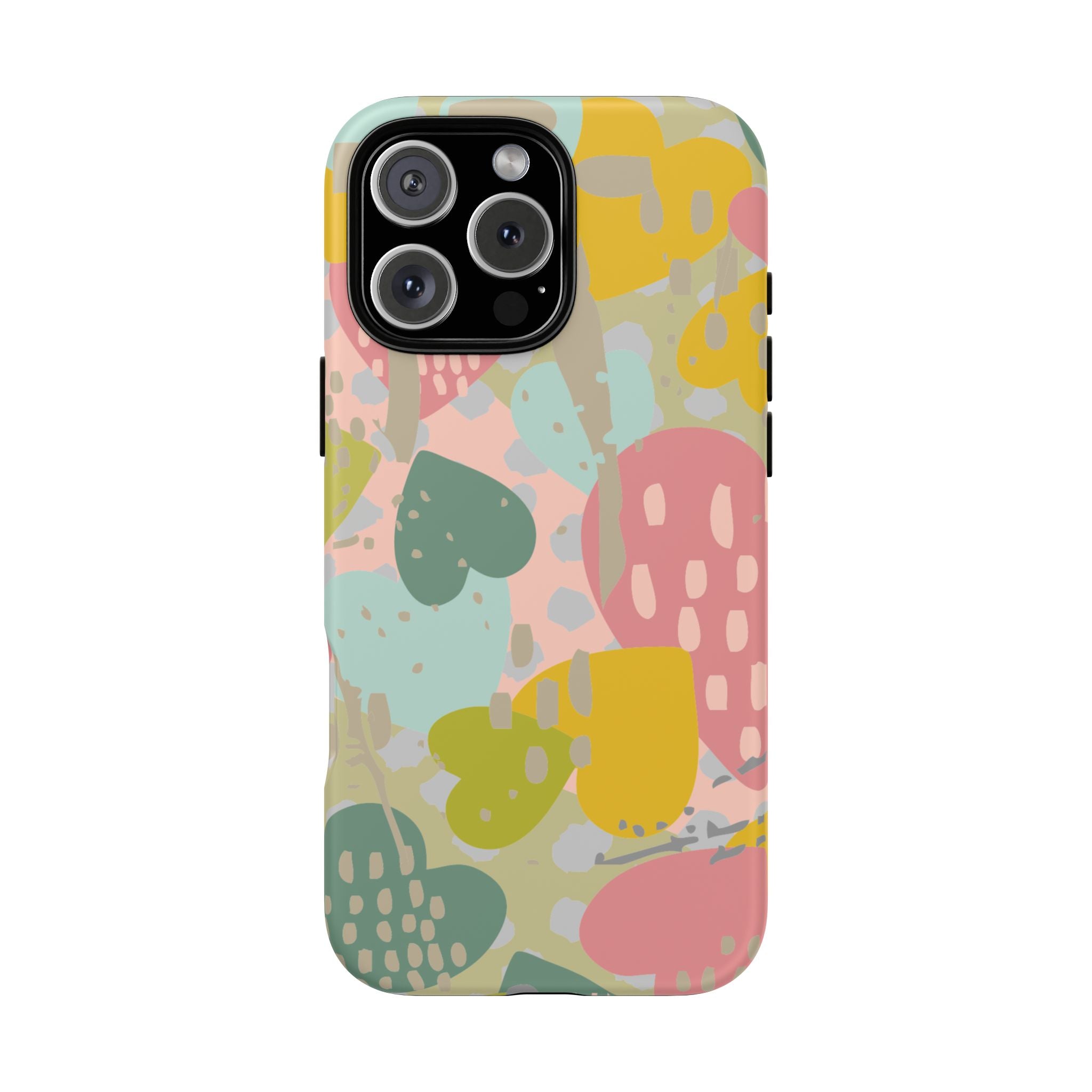 Colorful Heart Phone Case, Tough Cases for Women, Cute Phone Accessories, Gift for Her, Trends for Teens, Valentine's Day Gift