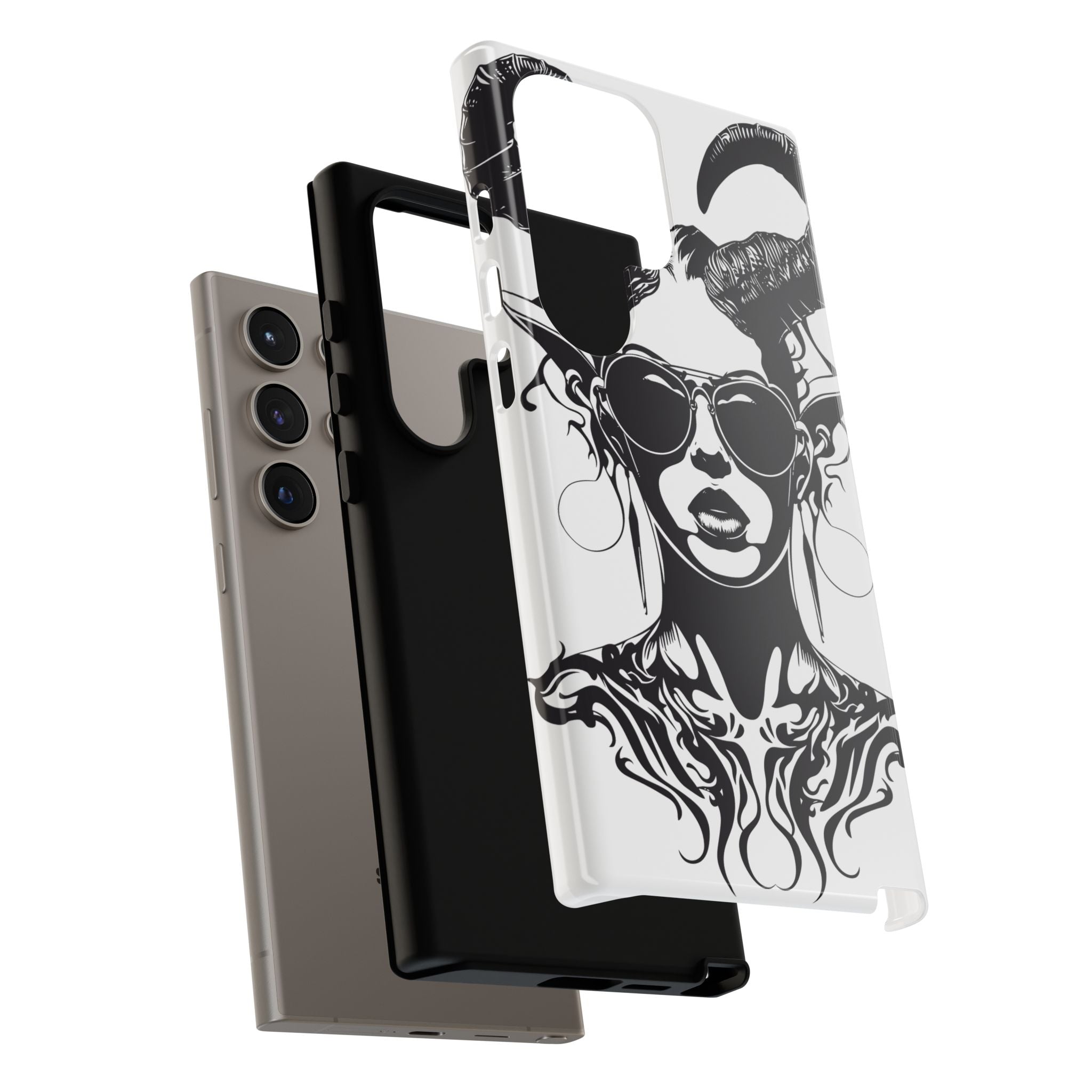 Tough Cases: Stylish Phone Case with Edgy Design, Protective Cover, Gift for Her, Trendy Accessories, Unique Art, Holiday Present