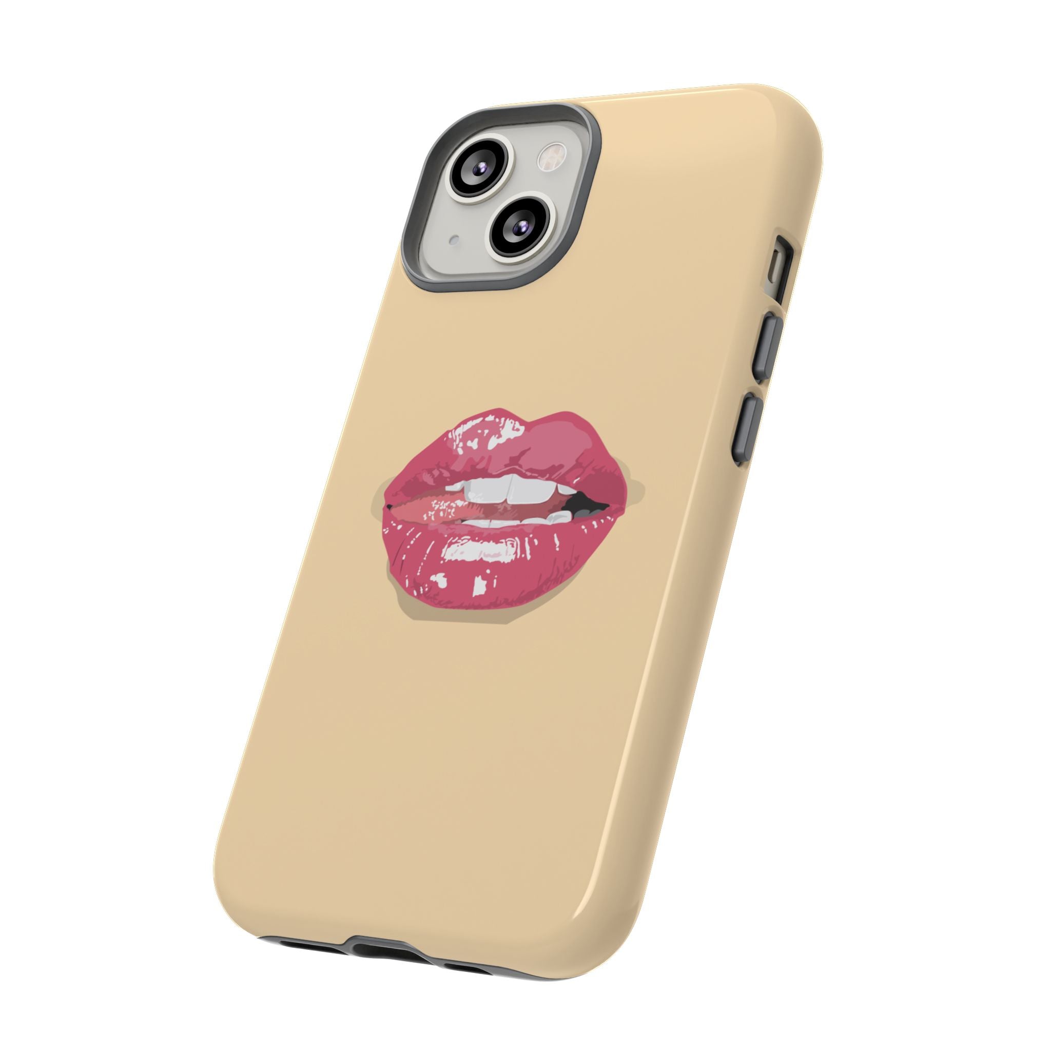 Stylish Phone Case with Lip Print, Trendy Mobile Cover, Fashion Accessory, Gift for Her, Cute Cell Phone Case