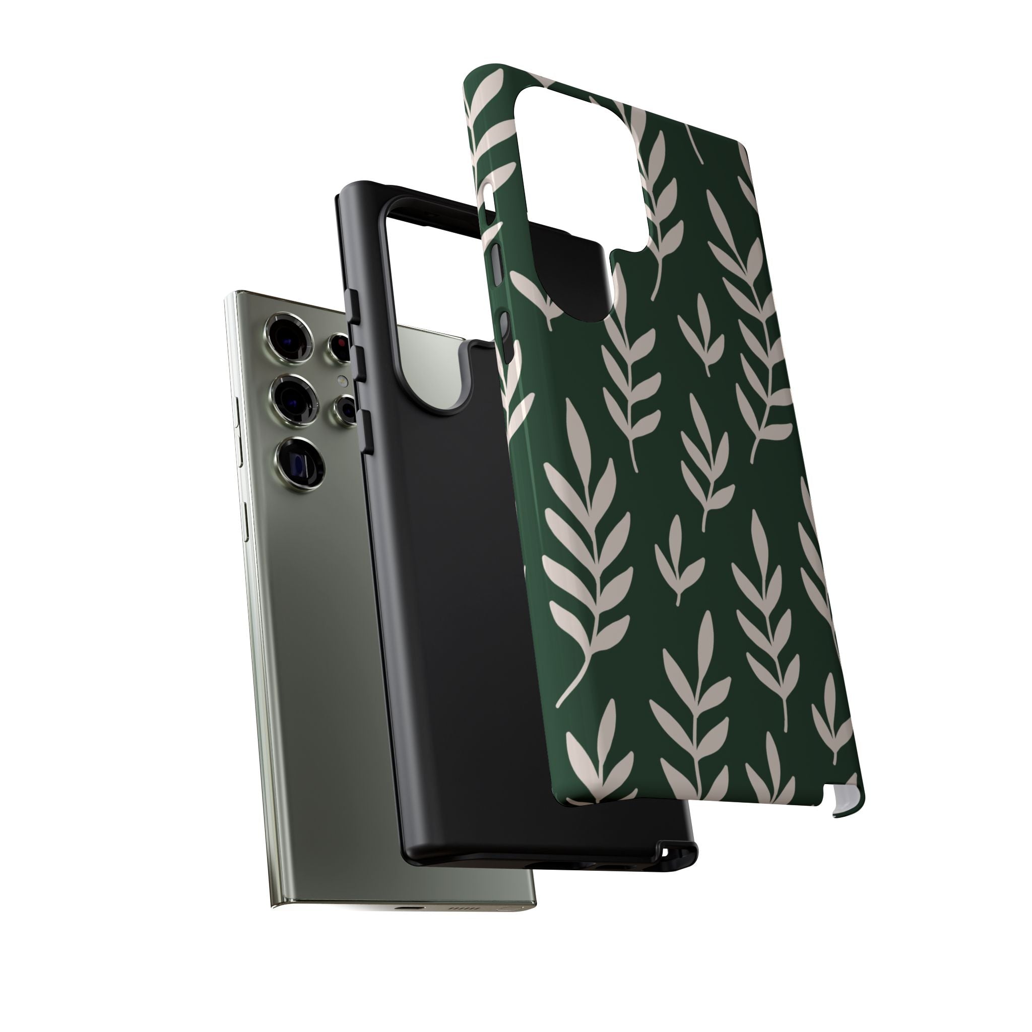 Leafy Phone Case, Tough Cases for Nature Lovers, Green Leaf Design, Eco-Friendly, Stylish Mobile Cover, Gift for Her